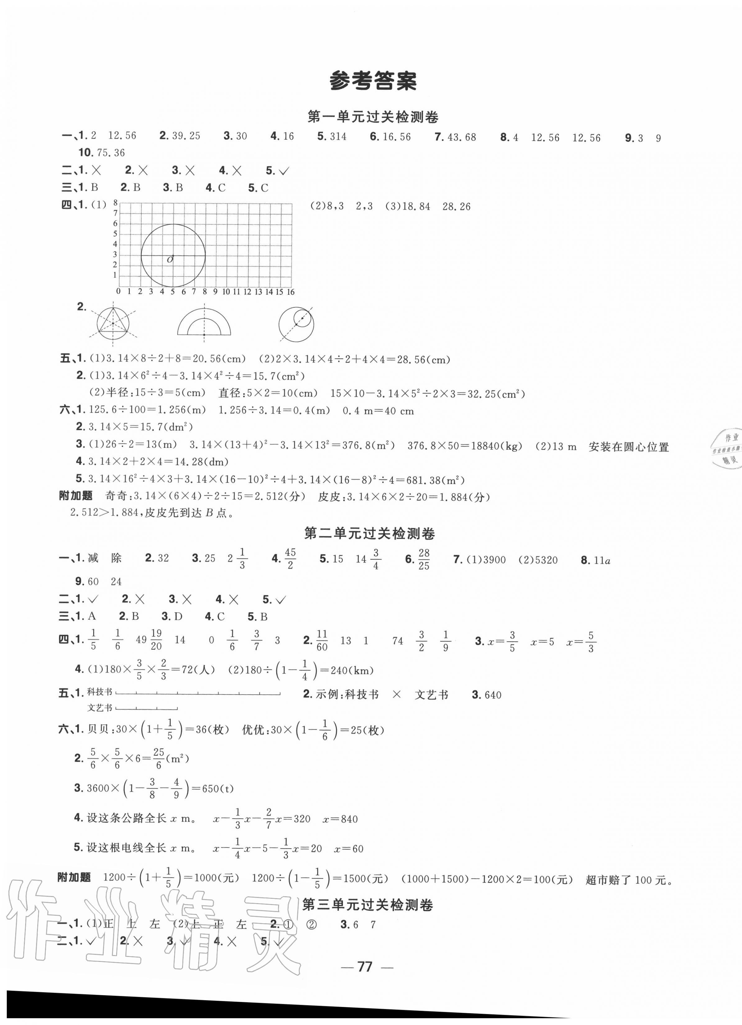 2020年阳光同学一线名师全优好卷六年级数学上册北师大版 第1页