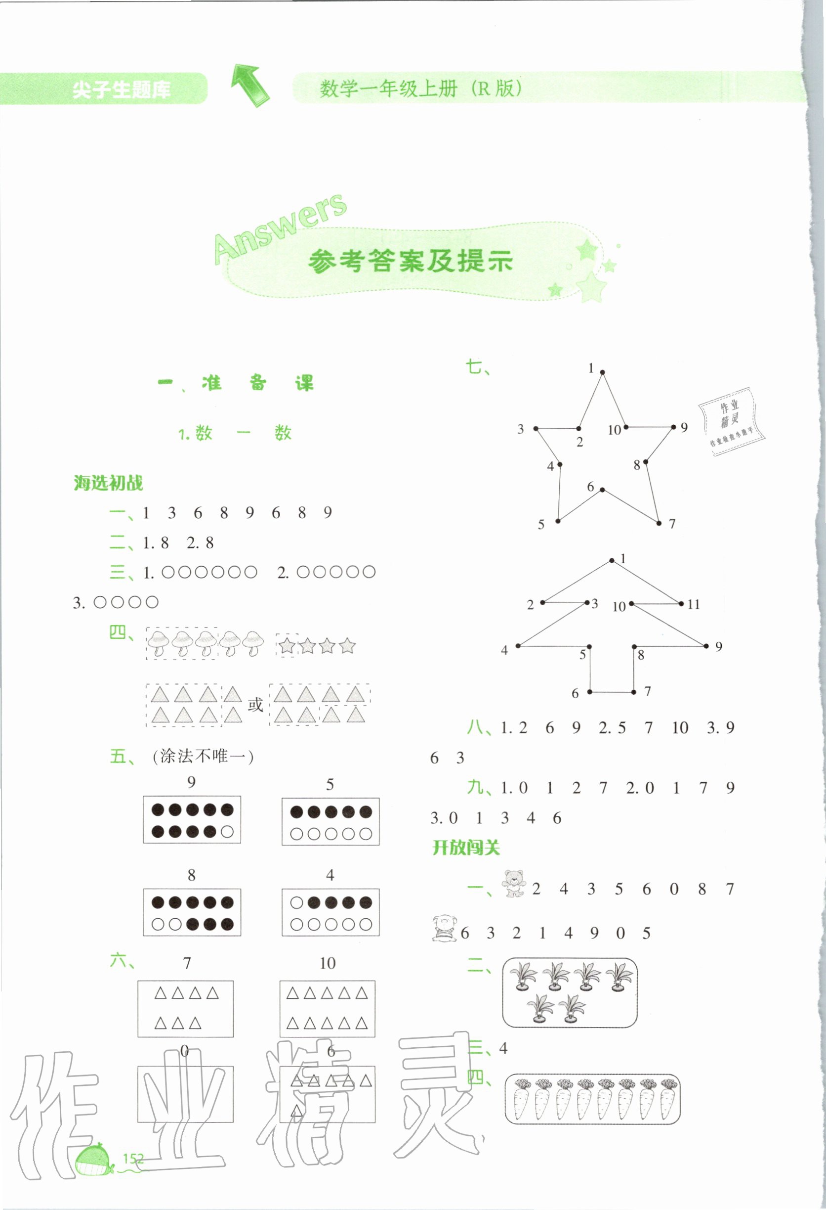 2020年尖子生題庫(kù)一年級(jí)數(shù)學(xué)上冊(cè)人教版 第1頁(yè)