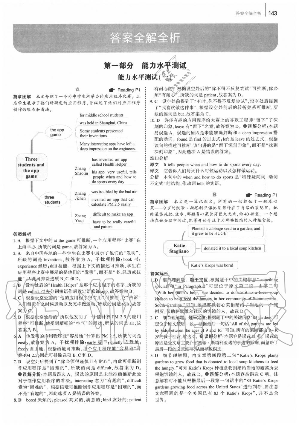 2020年53English英语完形填空与阅读理解450+50篇八年级 第1页