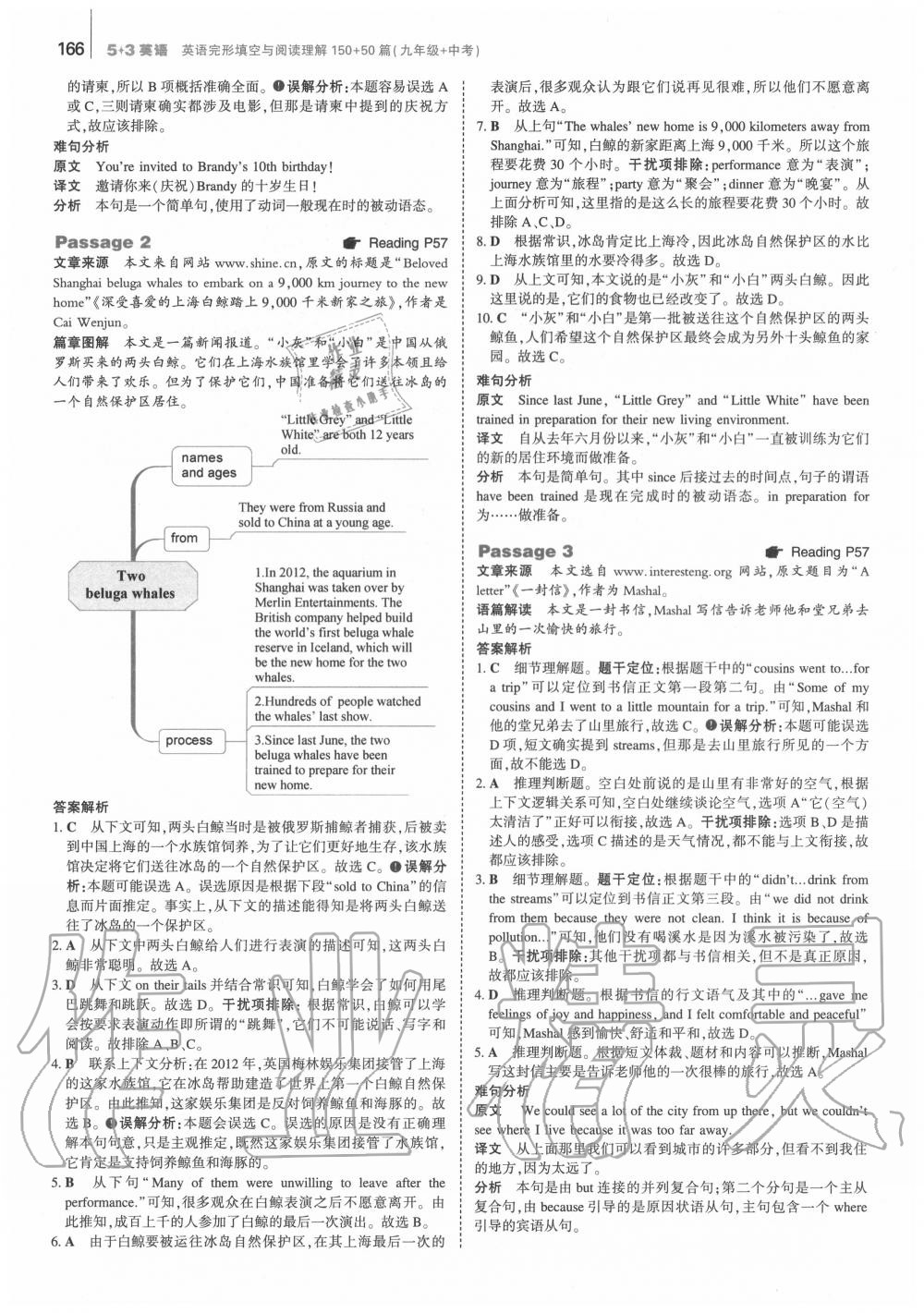 2020年53English英语完形填空与阅读理解150+50篇九年级+中考 第16页