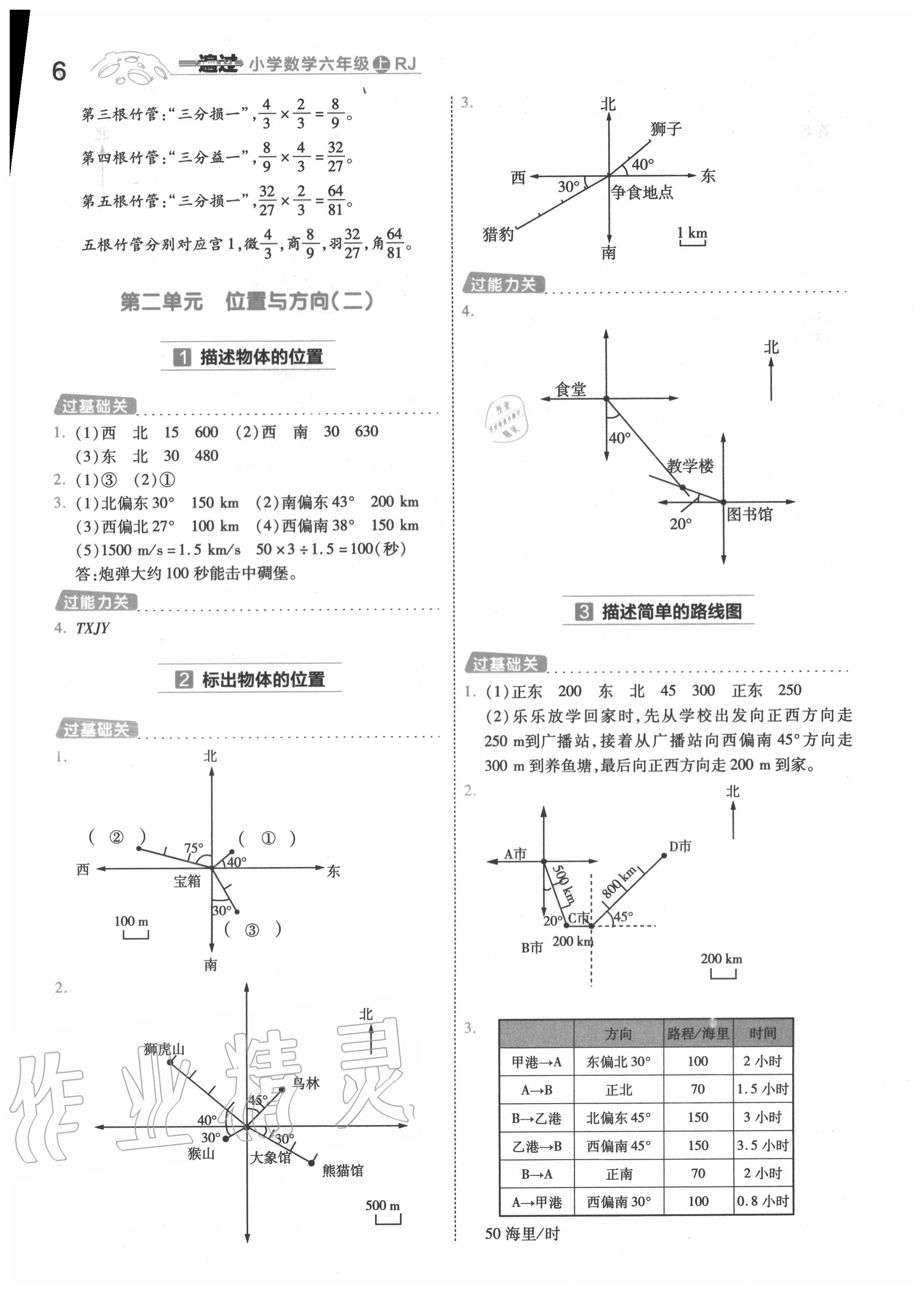 2020年一遍過小學(xué)數(shù)學(xué)六年級(jí)上冊(cè)人教版 第6頁(yè)