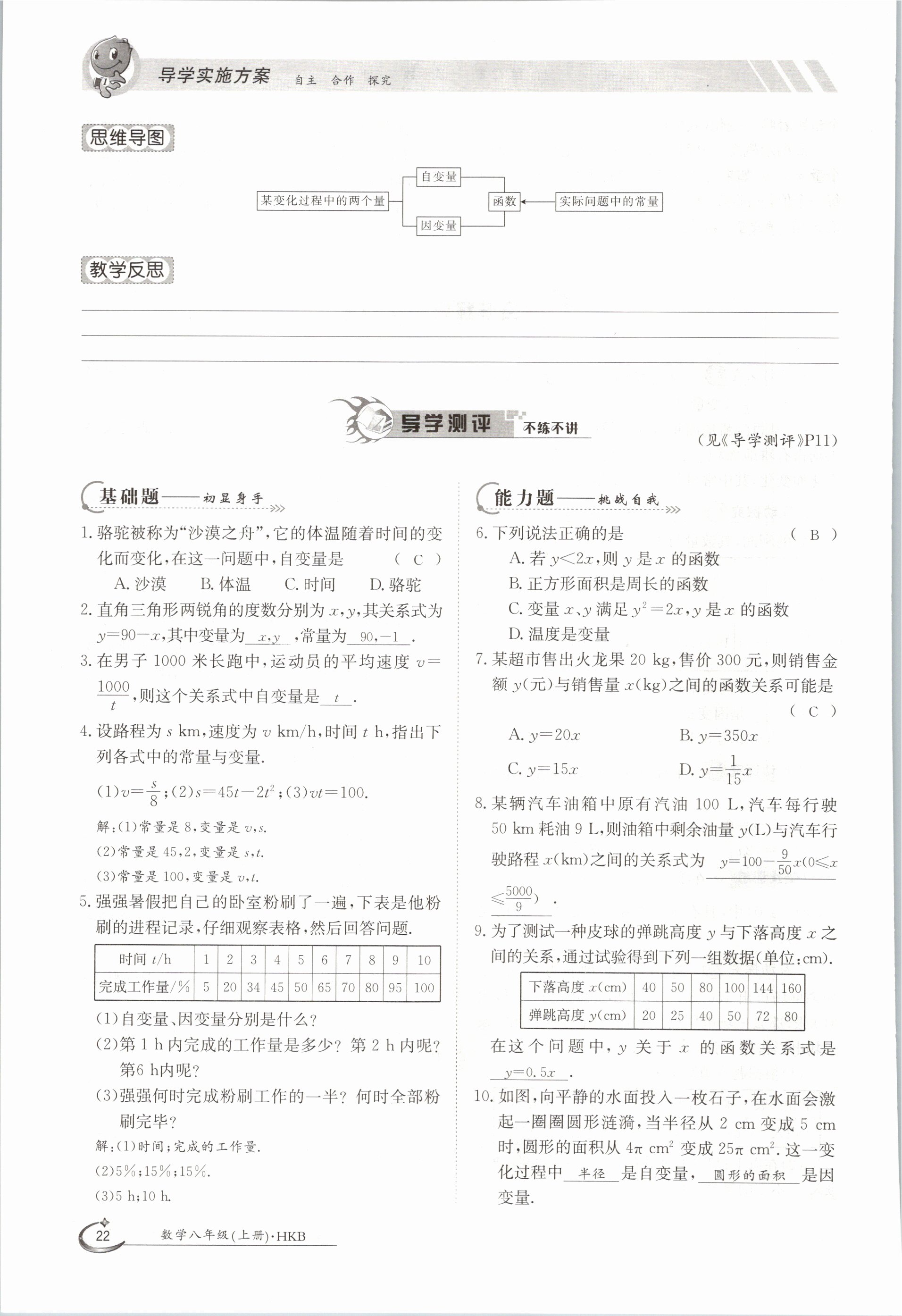 2020年金太陽導(dǎo)學(xué)測評八年級數(shù)學(xué)上冊滬科版 參考答案第22頁