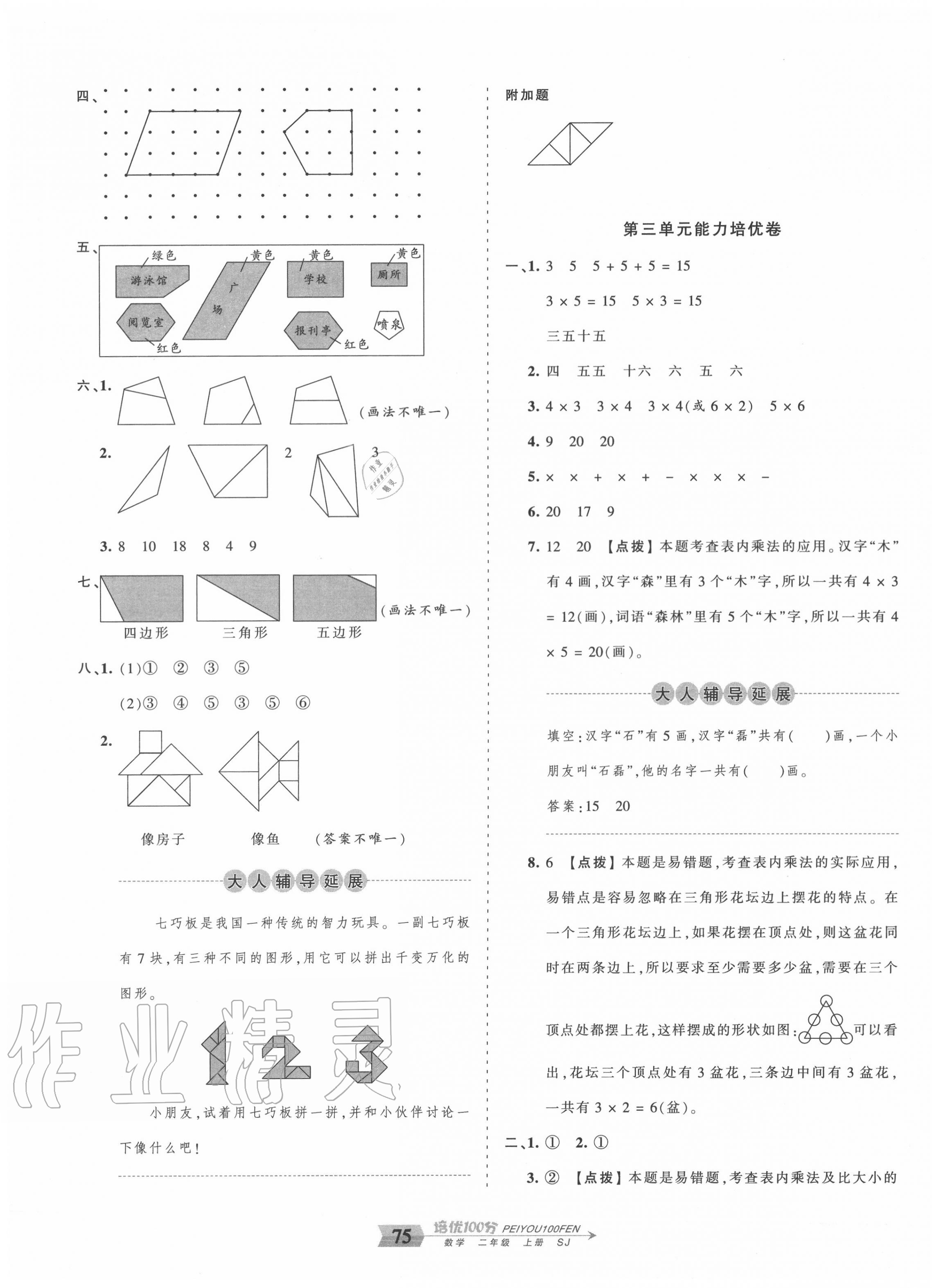 2020年王朝霞培优100分二年级数学上册苏教版 第3页