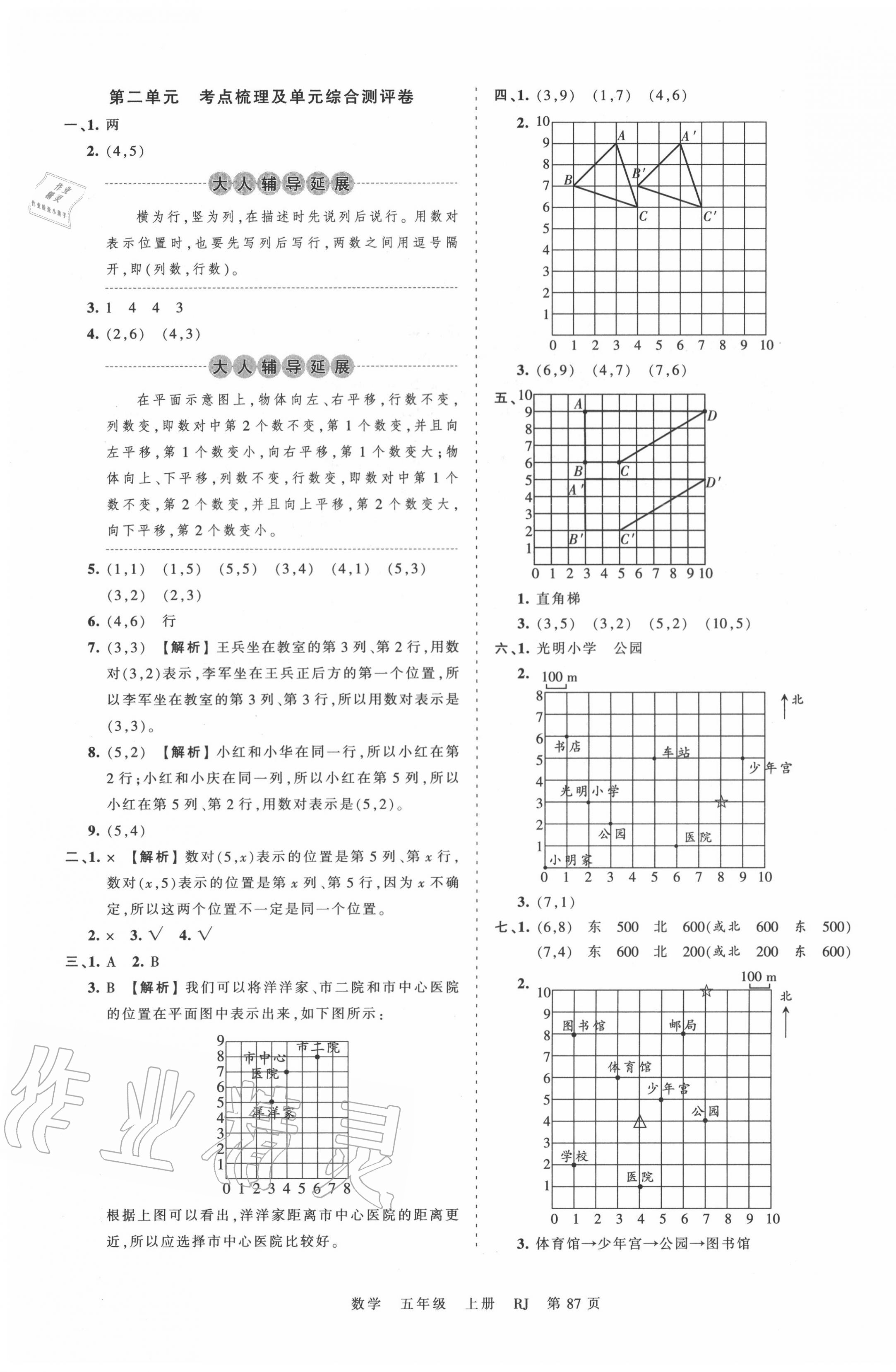 2020年王朝霞考点梳理时习卷五年级数学上册人教版 第3页