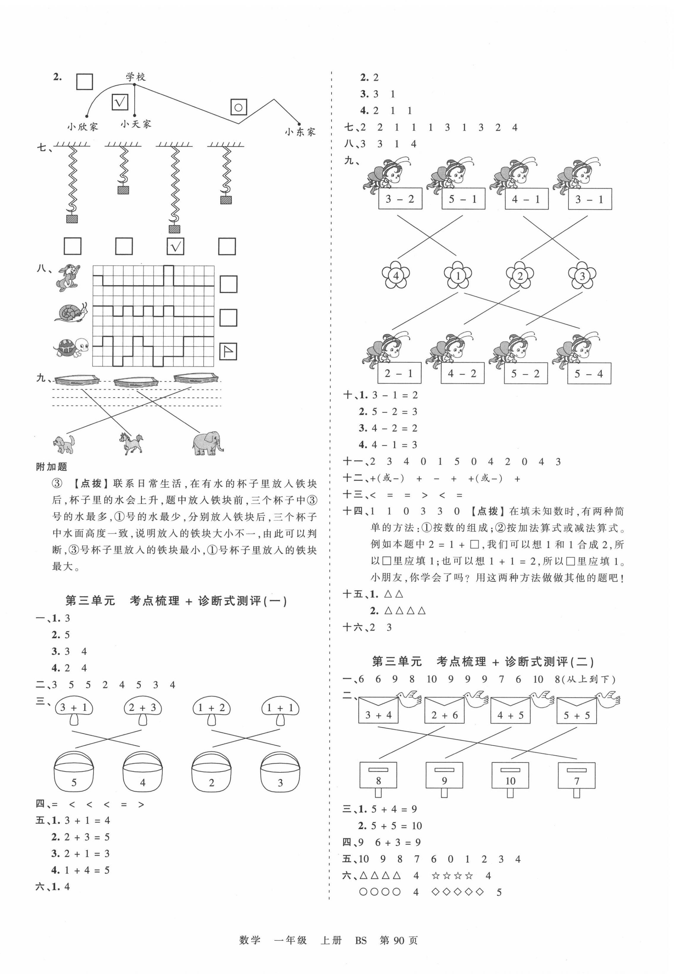 2020年王朝霞考點(diǎn)梳理時(shí)習(xí)卷一年級(jí)數(shù)學(xué)上冊北師大版 第2頁