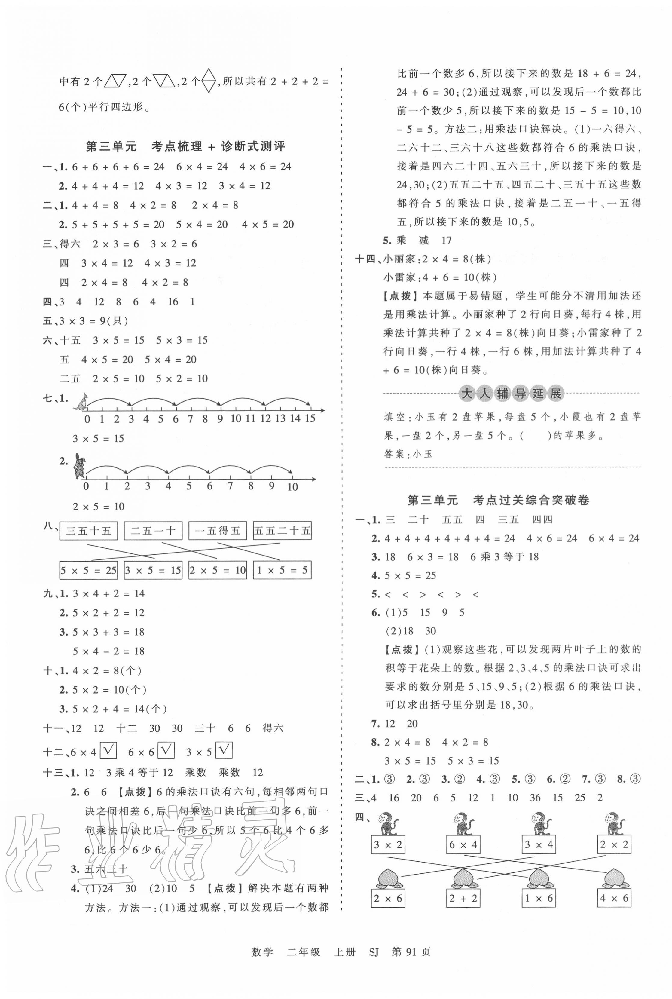 2020年王朝霞考点梳理时习卷二年级数学上册苏教版&nbsp;第3页