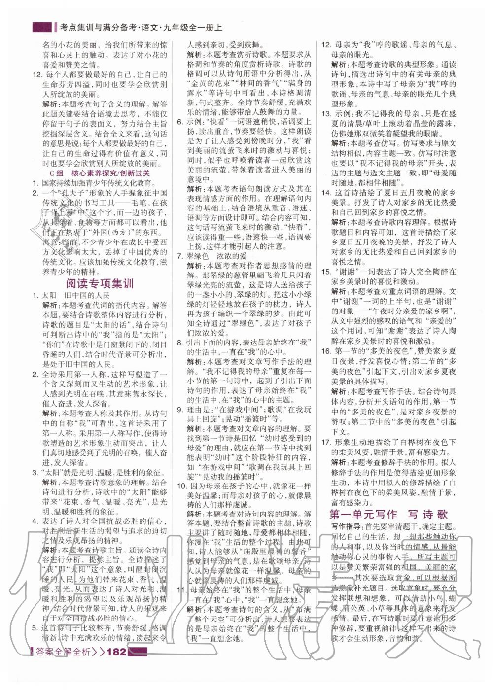 2020年考點集訓(xùn)與滿分備考九年級語文全一冊上人教版 第8頁