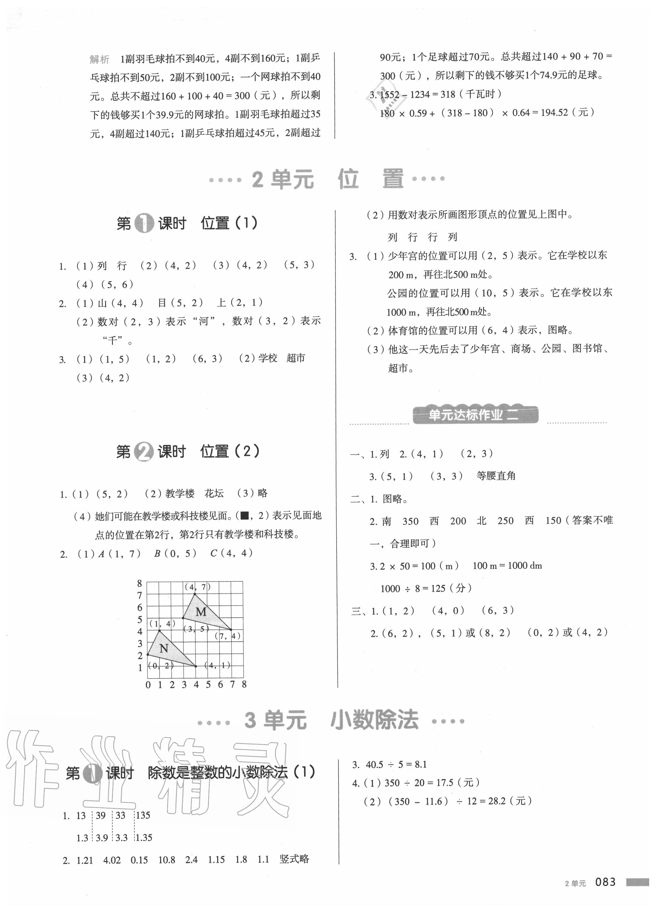 2020年我愛寫作業(yè)五年級(jí)數(shù)學(xué)上冊(cè)人教版 參考答案第6頁