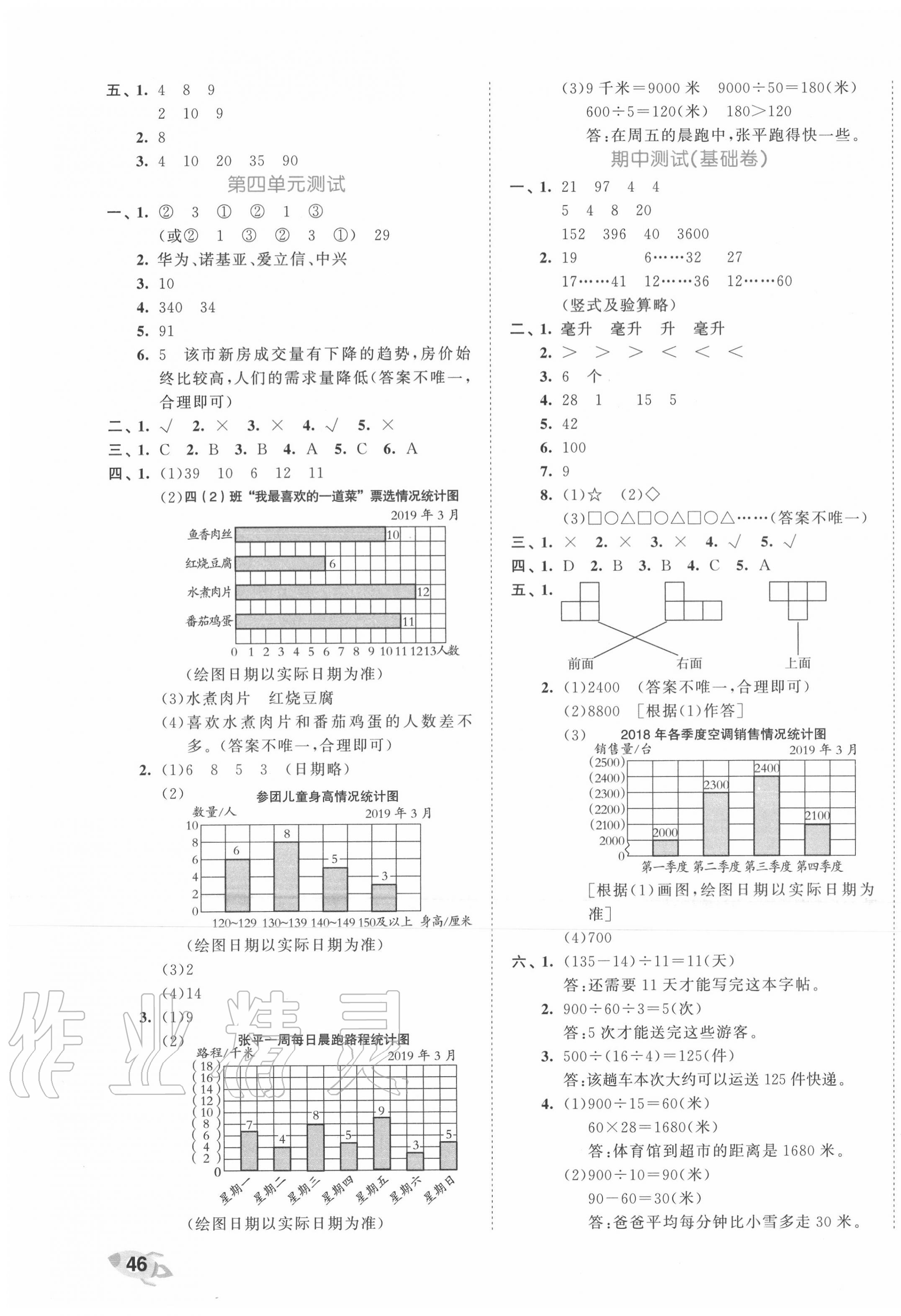 2020年53全優(yōu)卷四年級數(shù)學(xué)上冊蘇教版 第3頁