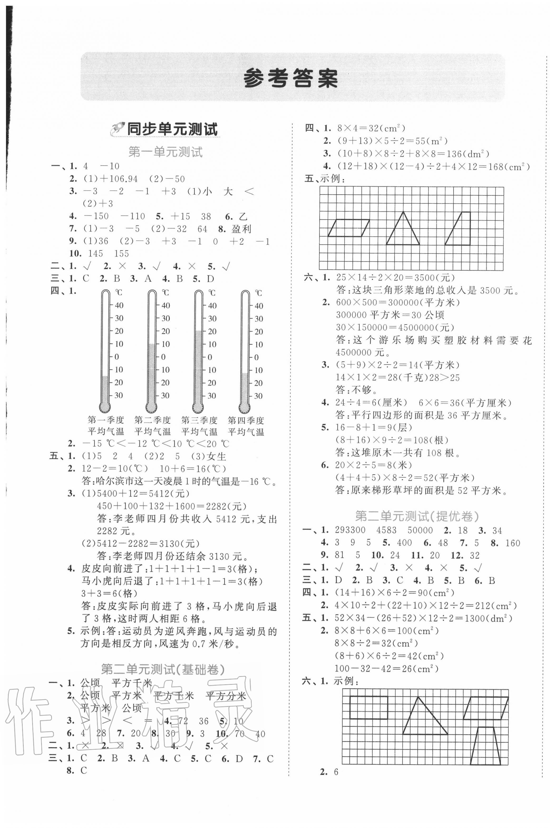 2020年53全优卷五年级数学上册苏教版 第1页