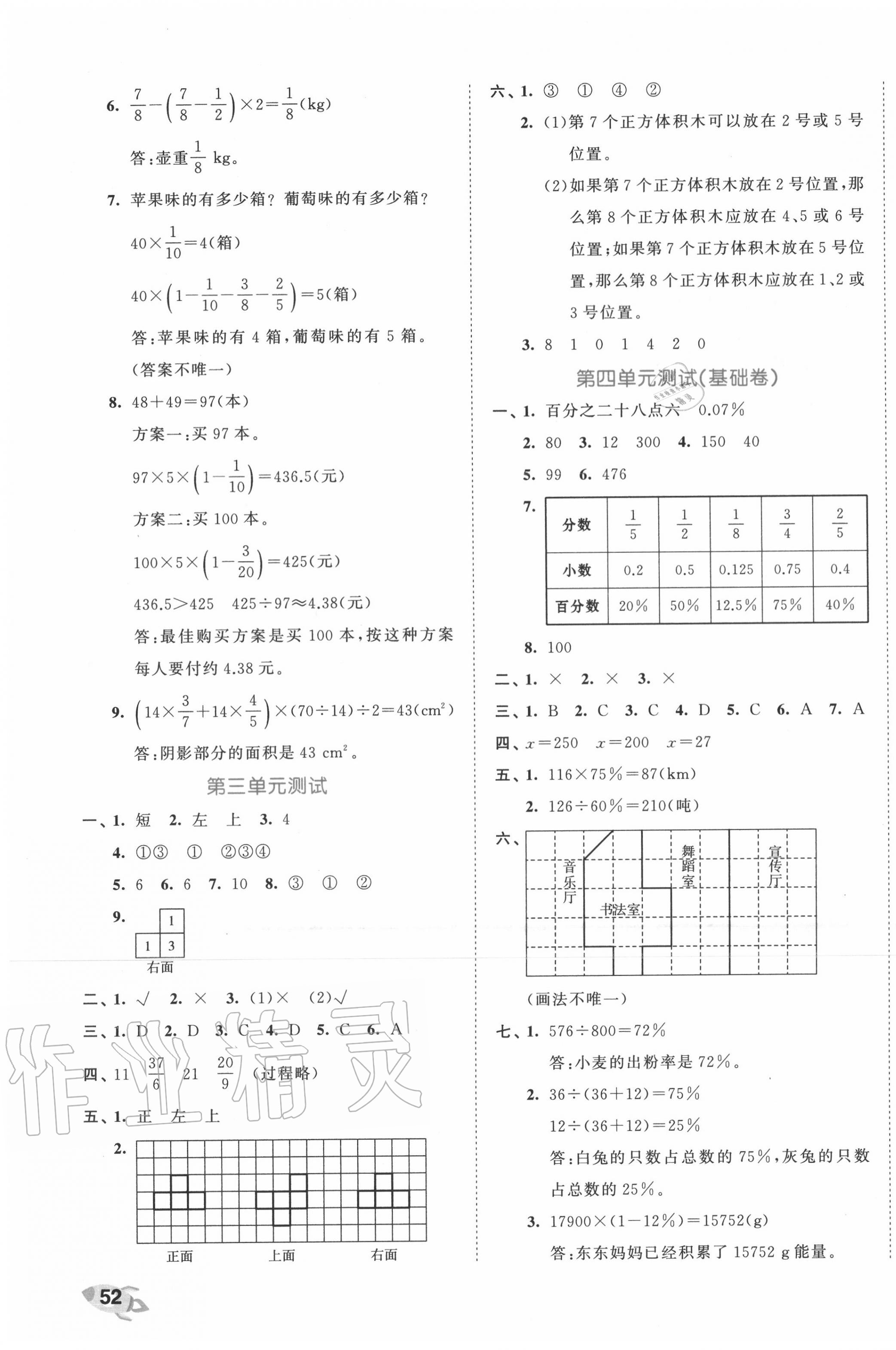 2020年53全優(yōu)卷六年級(jí)數(shù)學(xué)上冊(cè)北師大版 第3頁(yè)