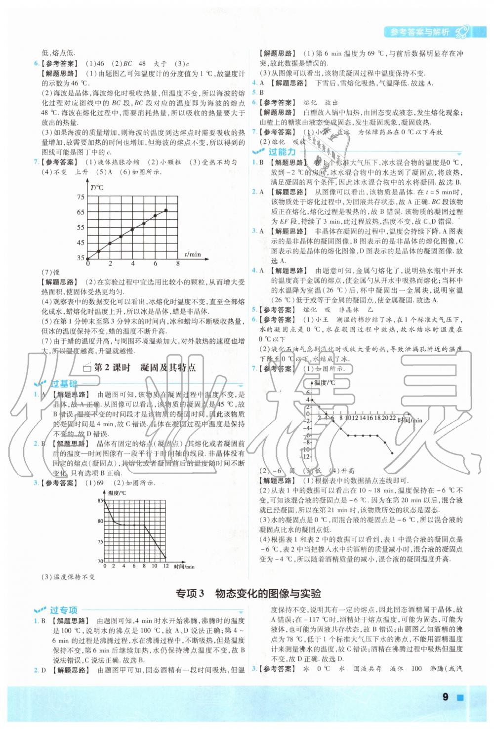 2020年一遍过初中物理八年级上册苏科版 参考答案第9页