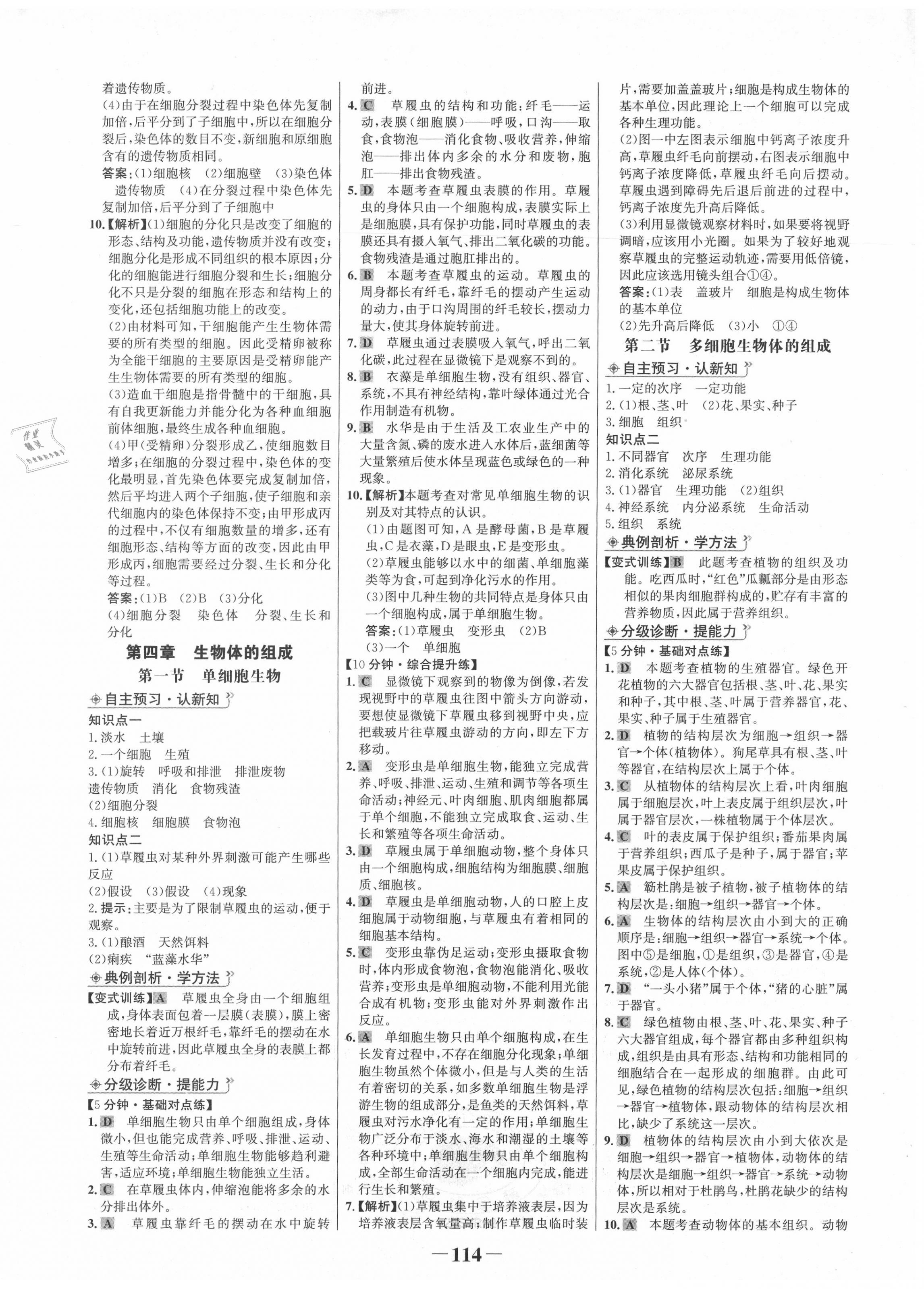 2020年世纪金榜金榜学案七年级生物上册苏教版 第6页