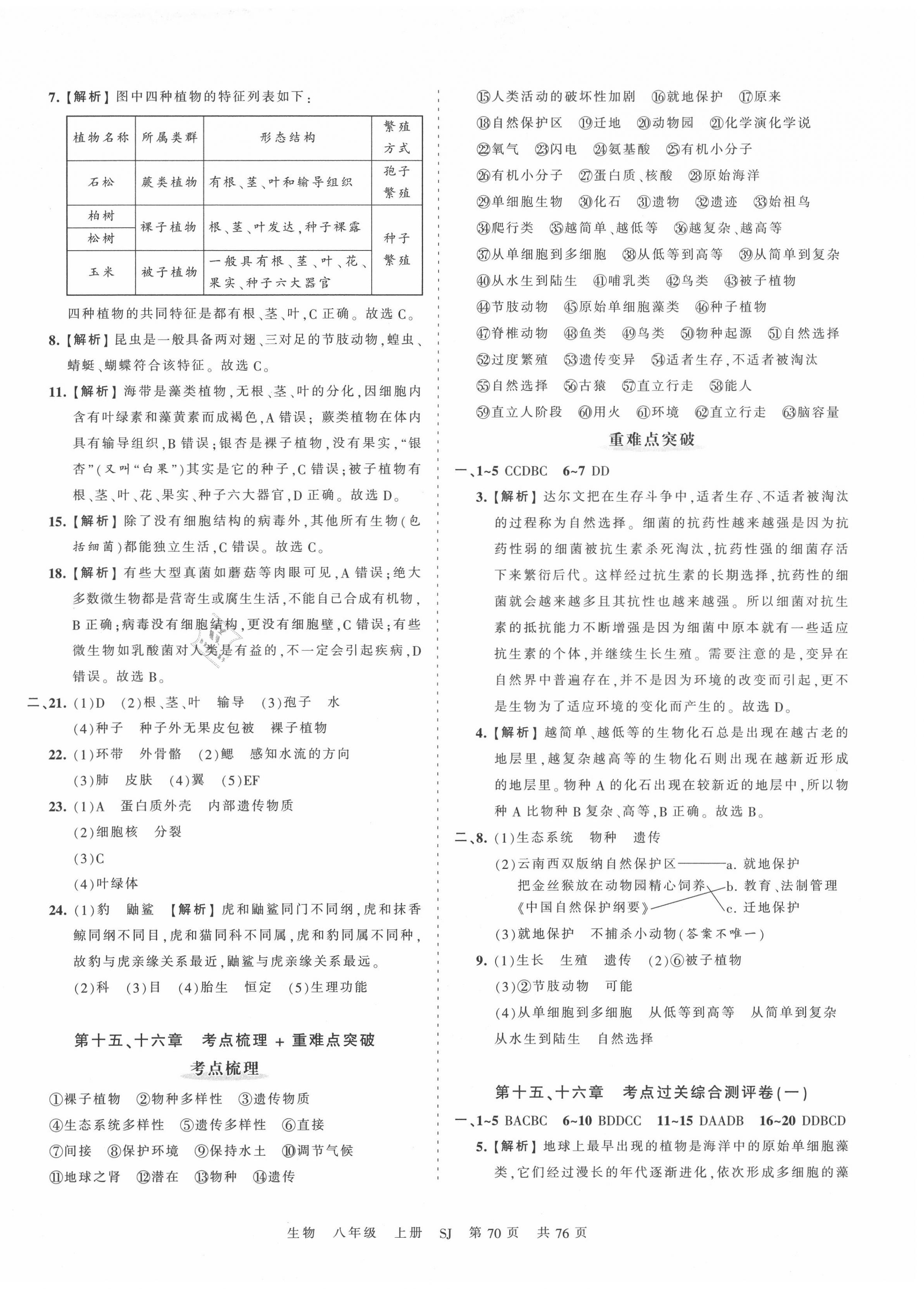 2020年王朝霞考點(diǎn)梳理時(shí)習(xí)卷八年級(jí)生物上冊(cè)蘇教版 第2頁(yè)