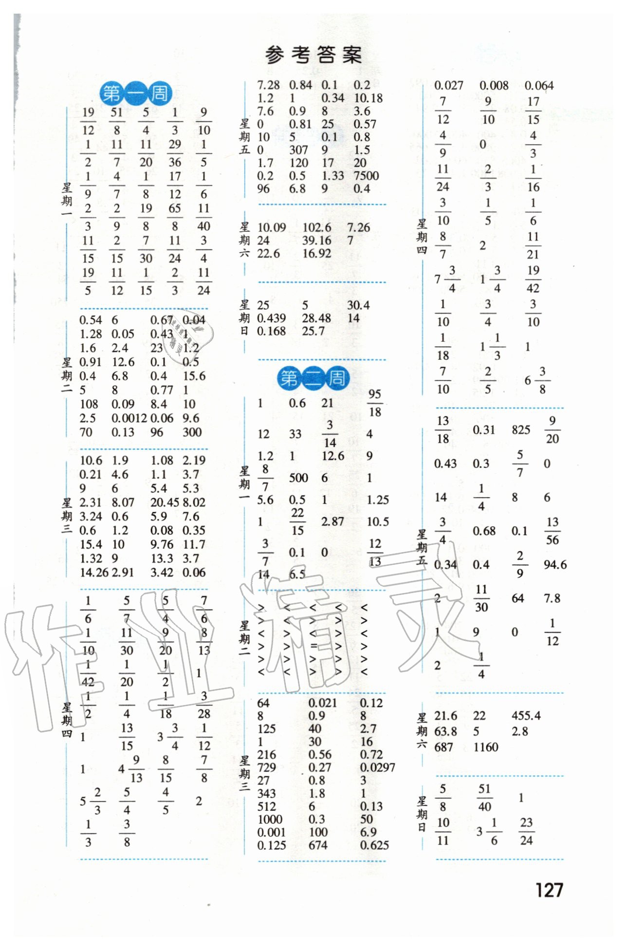 2020年經(jīng)綸學(xué)典口算達(dá)人六年級數(shù)學(xué)上冊江蘇國標(biāo) 第1頁