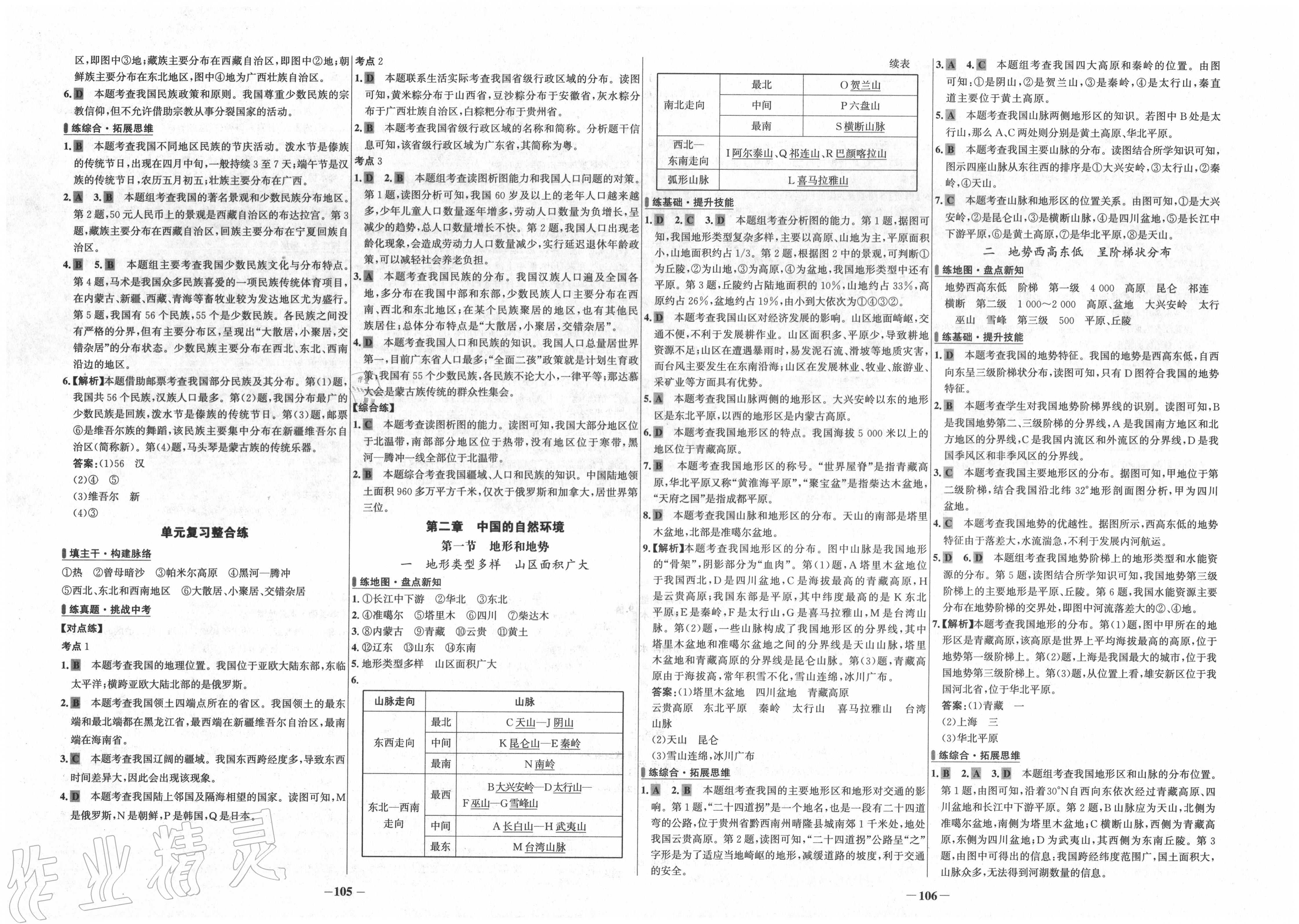 2020年世纪金榜百练百胜八年级地理上册人教版 第2页