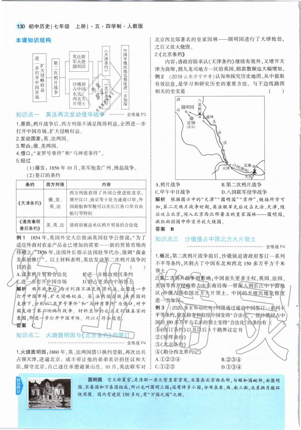 2020年教材課本七年級(jí)歷史上冊(cè)人教版五四制 參考答案第4頁(yè)