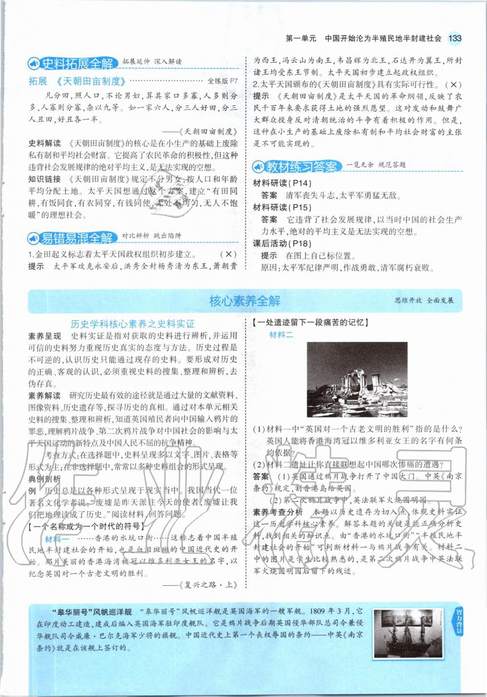 2020年教材課本七年級歷史上冊人教版五四制 參考答案第7頁