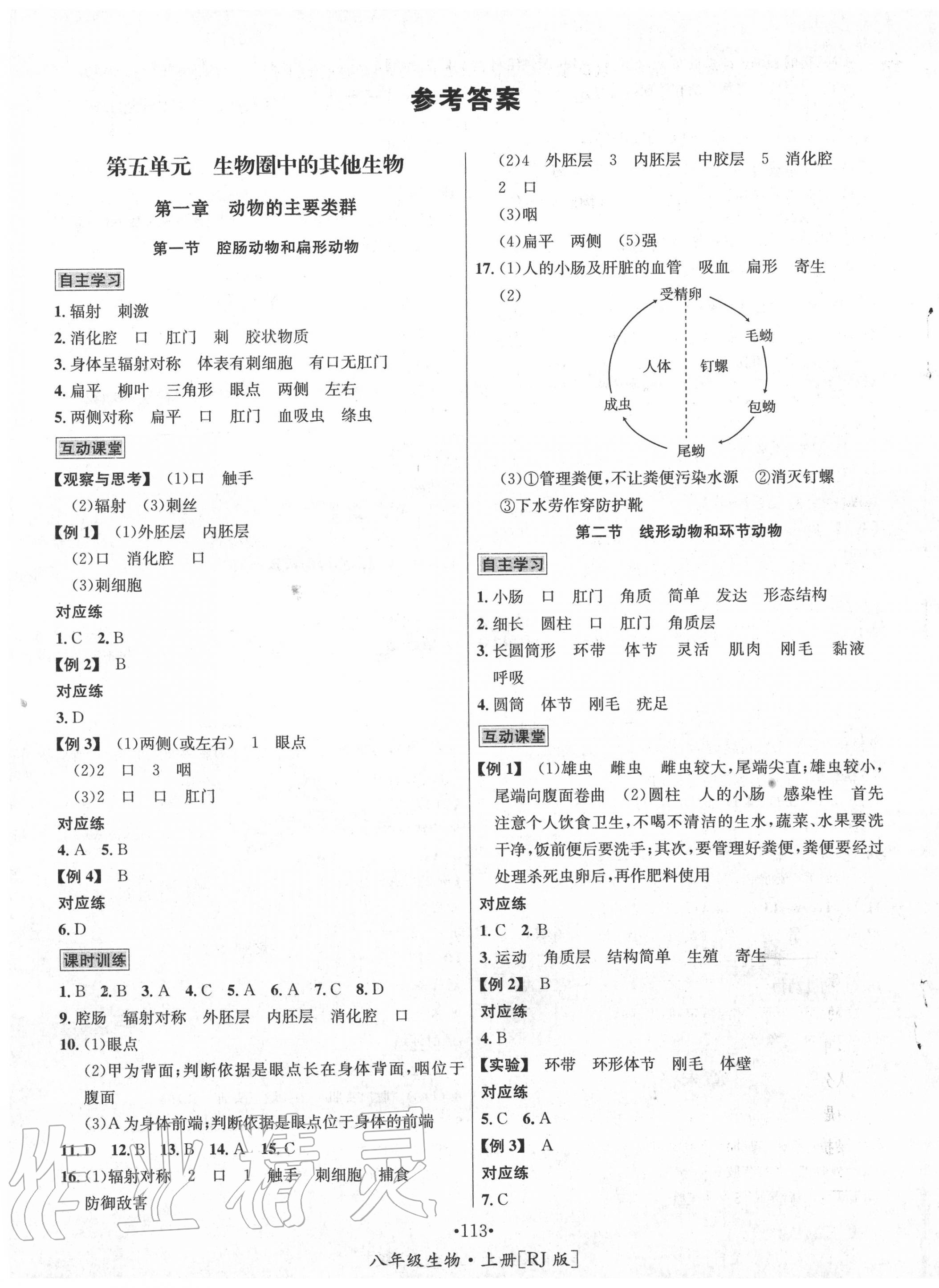 2020年優(yōu)學(xué)名師名題八年級(jí)生物上冊(cè)人教版 第1頁