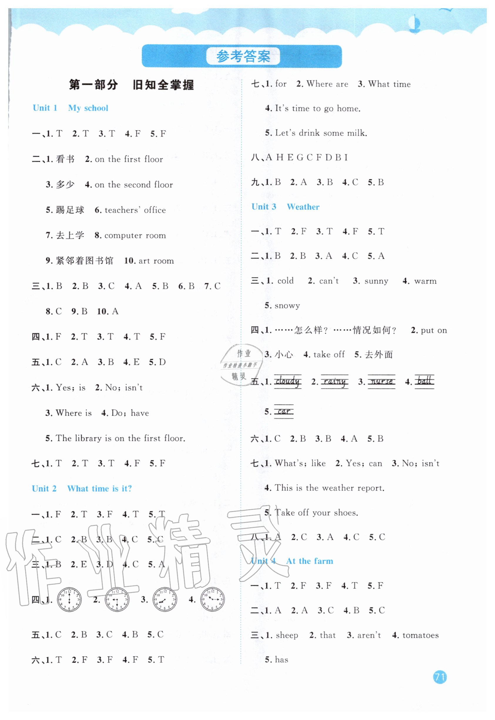 2020年陽光同學(xué)暑假銜接四升五年級英語人教PEP版 第1頁