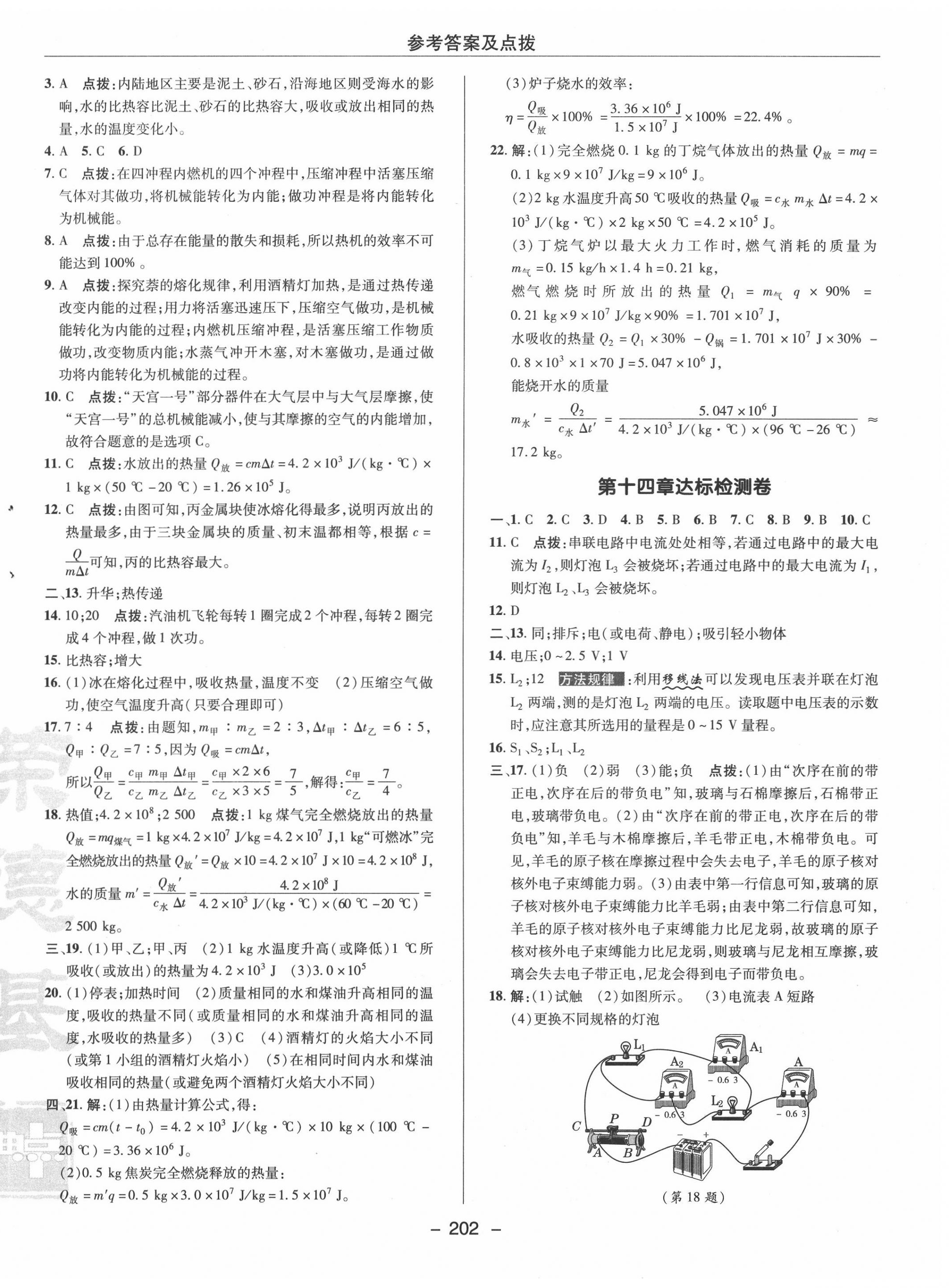 2020年綜合應(yīng)用創(chuàng)新題典中點(diǎn)九年級(jí)物理全一冊(cè)滬科版 參考答案第2頁(yè)