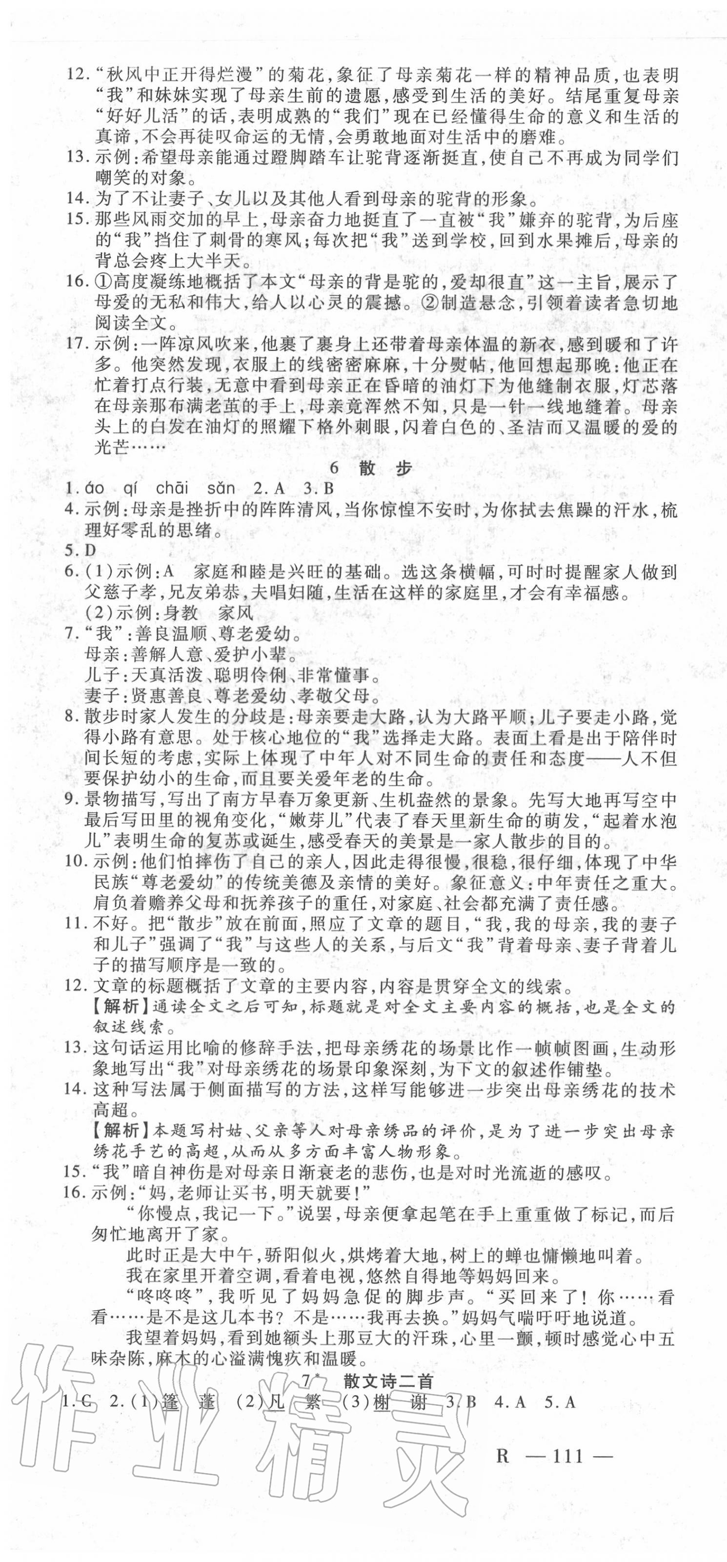 2020年酷特文化領(lǐng)航課堂七年級(jí)語(yǔ)文上冊(cè)人教版 第4頁(yè)