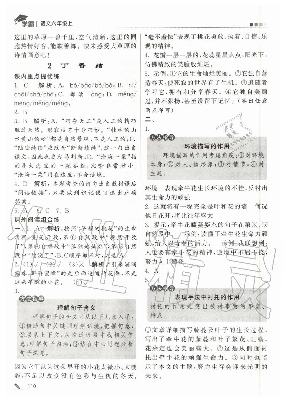 2020年乔木图书学霸六年级语文上册人教版&nbsp;第4页
