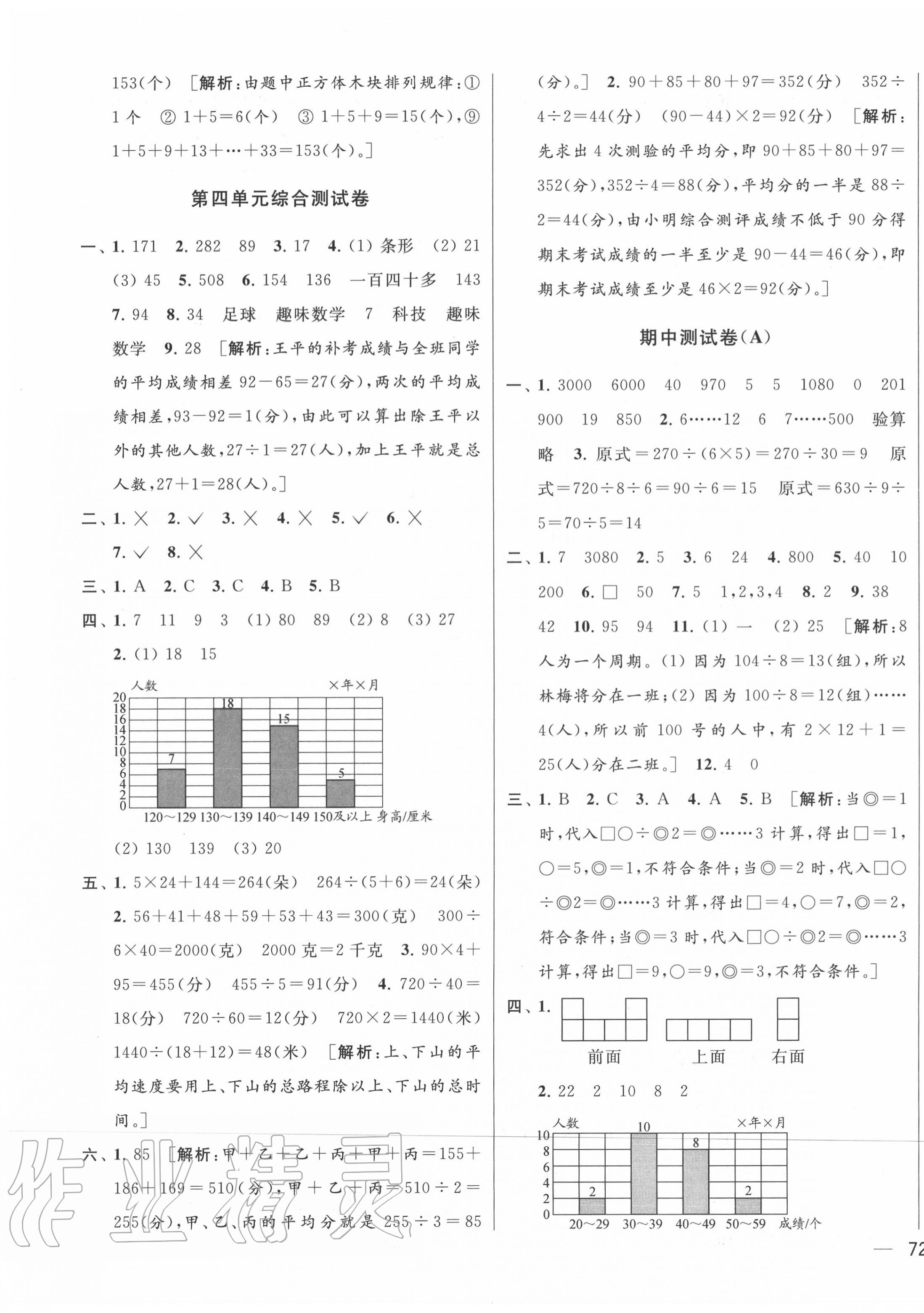 2020年同步跟蹤全程檢測四年級(jí)數(shù)學(xué)上冊(cè)蘇教版 第3頁