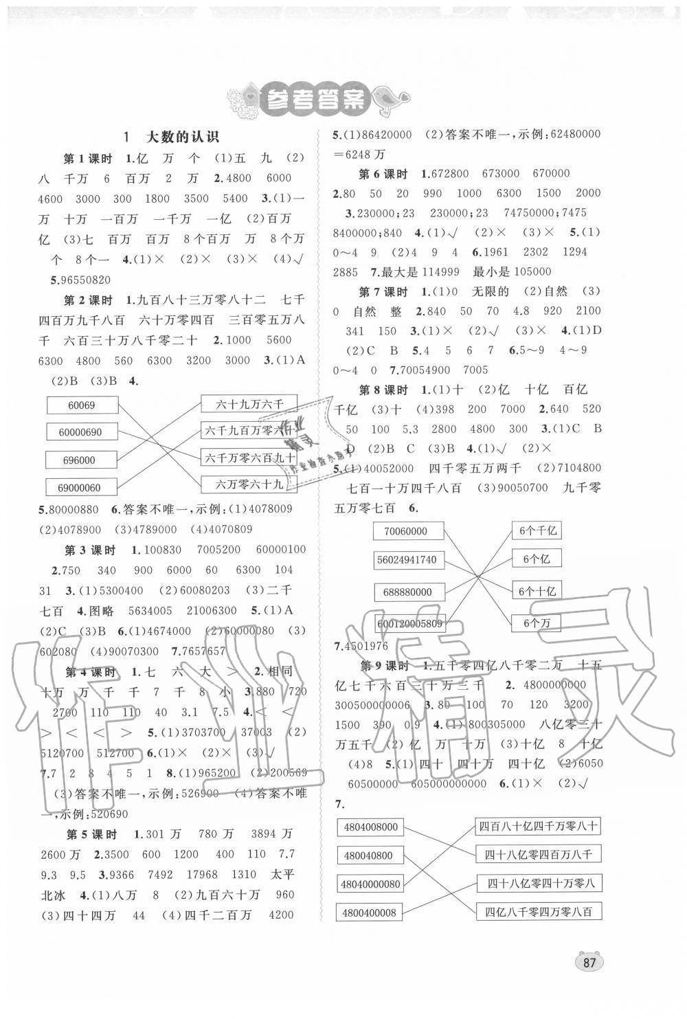 2020年新課程學(xué)習(xí)與測(cè)評(píng)同步學(xué)習(xí)四年級(jí)數(shù)學(xué)上冊(cè)人教版 第1頁(yè)