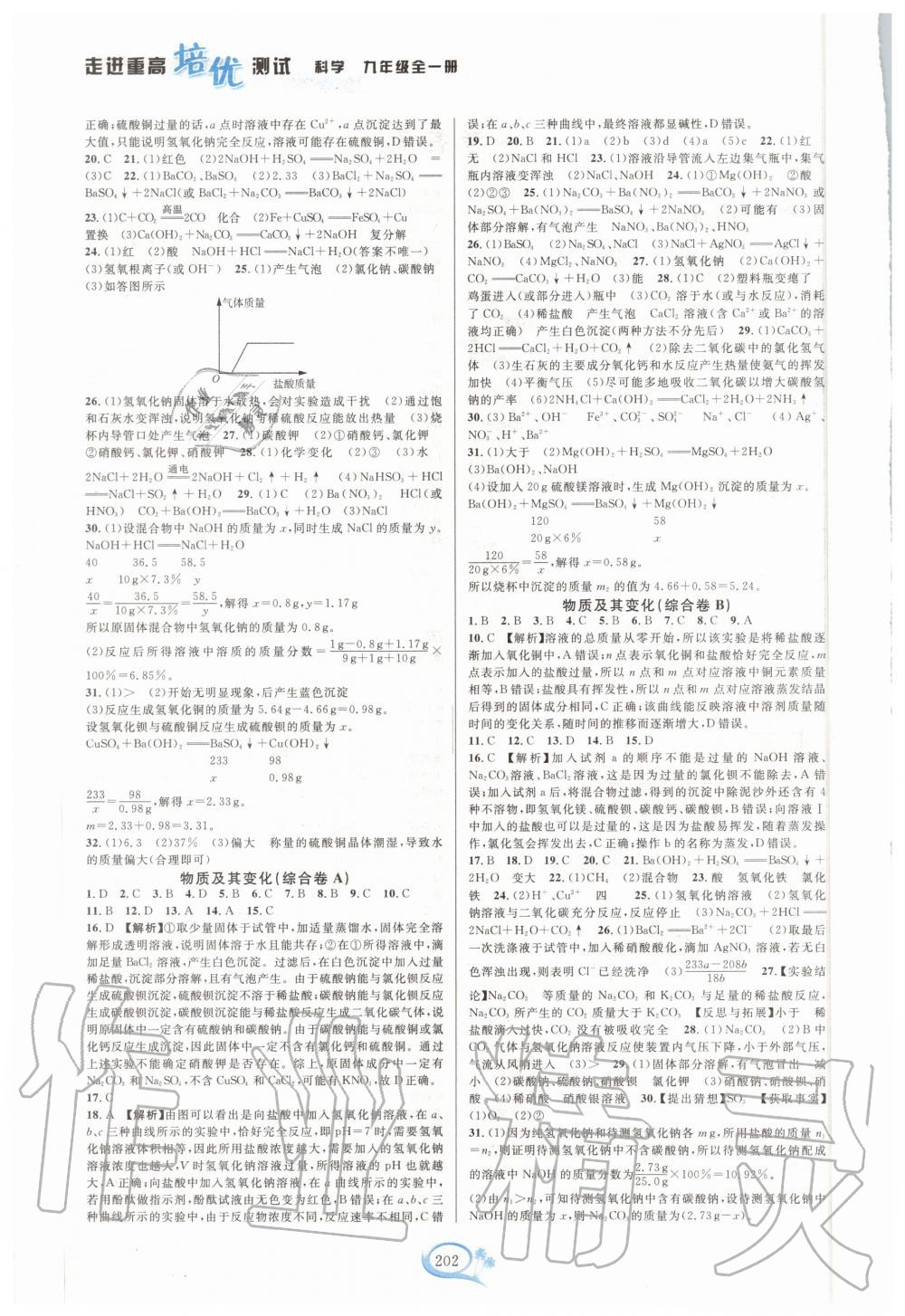 2020年走進重高培優(yōu)測試九年級科學(xué)全一冊浙教版 第2頁