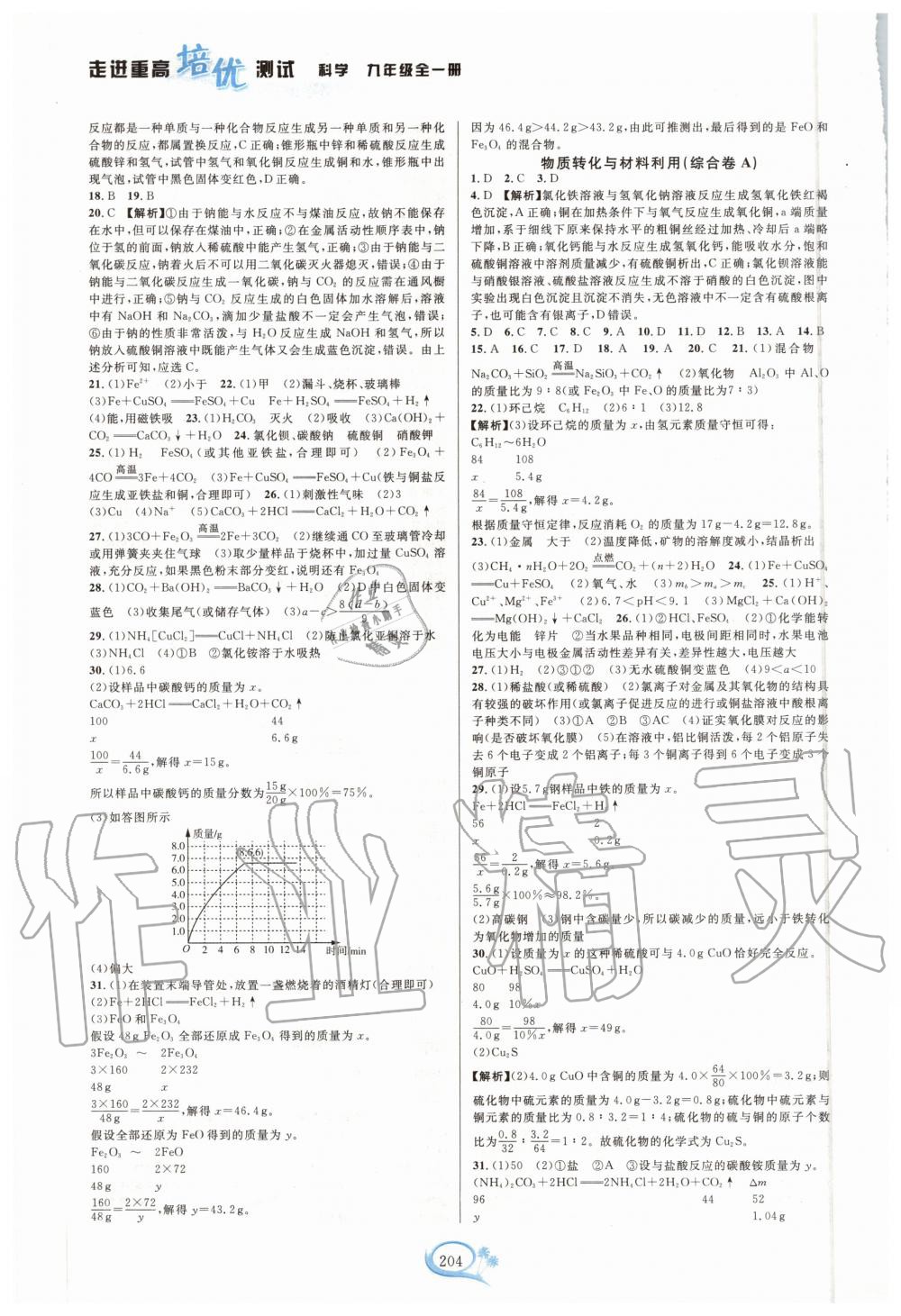 2020年走進重高培優(yōu)測試九年級科學全一冊浙教版 第4頁