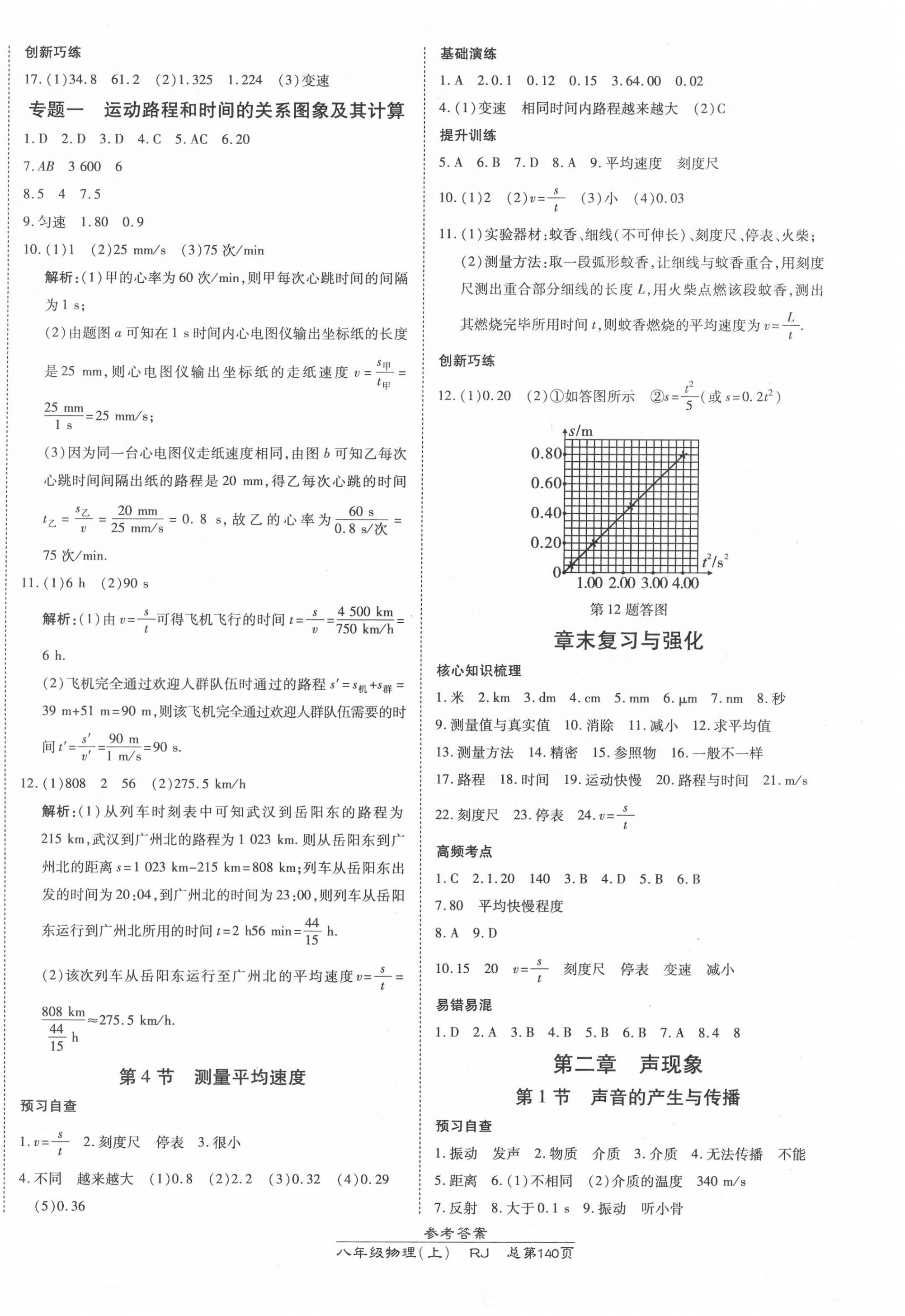 2020年高效课时通10分钟掌控课堂八年级物理上册人教版 第2页