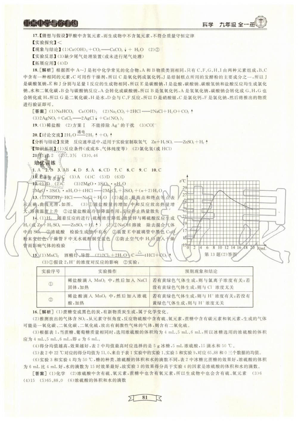 2020年重點(diǎn)中學(xué)與你有約九年級(jí)科學(xué)全一冊浙教版 第5頁