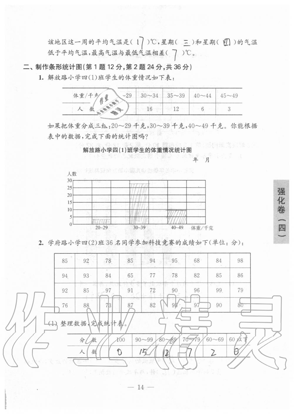 強(qiáng)化卷四（第四單元復(fù)習(xí)） - 第14頁