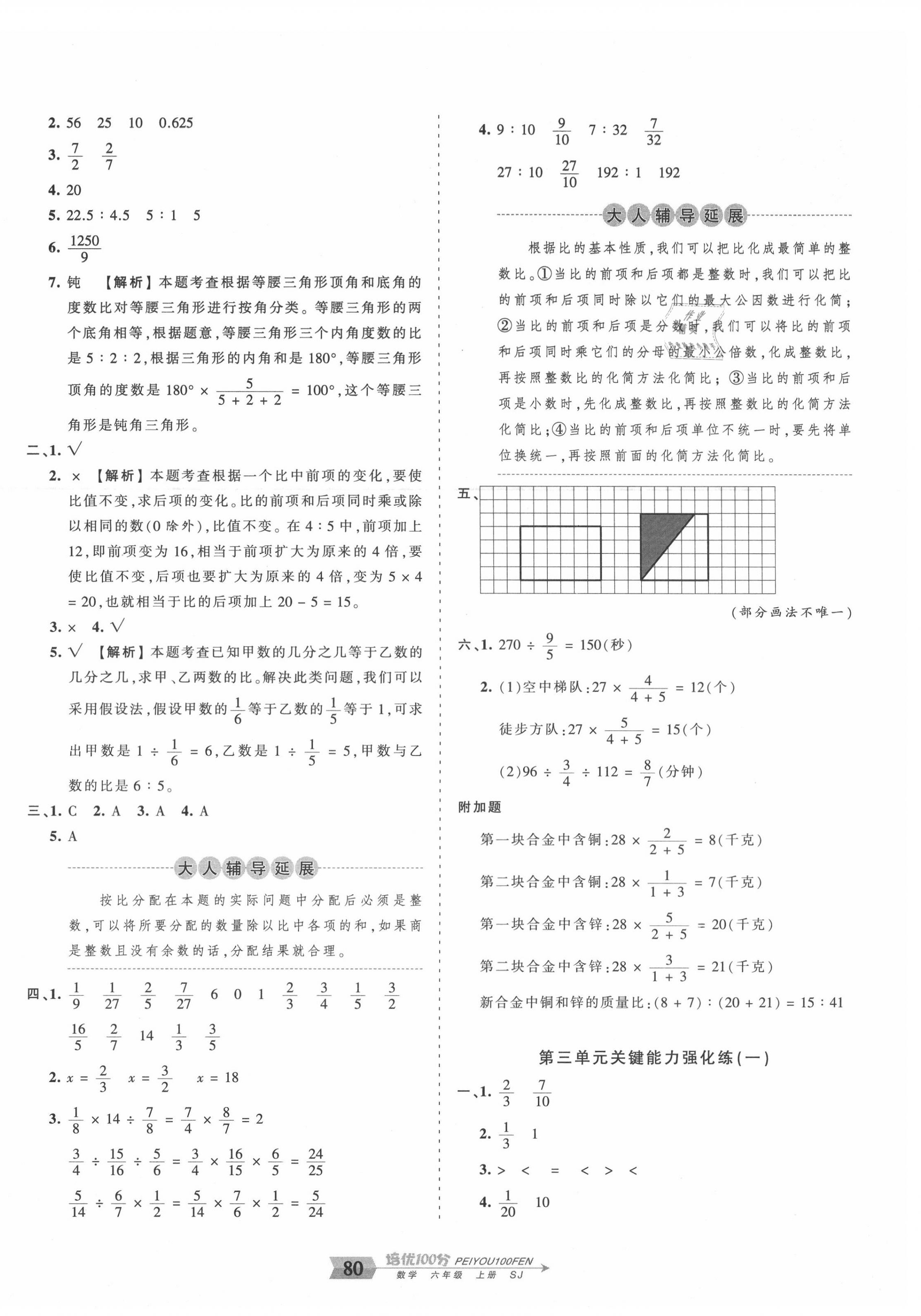 2020年王朝霞培优100分六年级数学上册苏教版 第4页