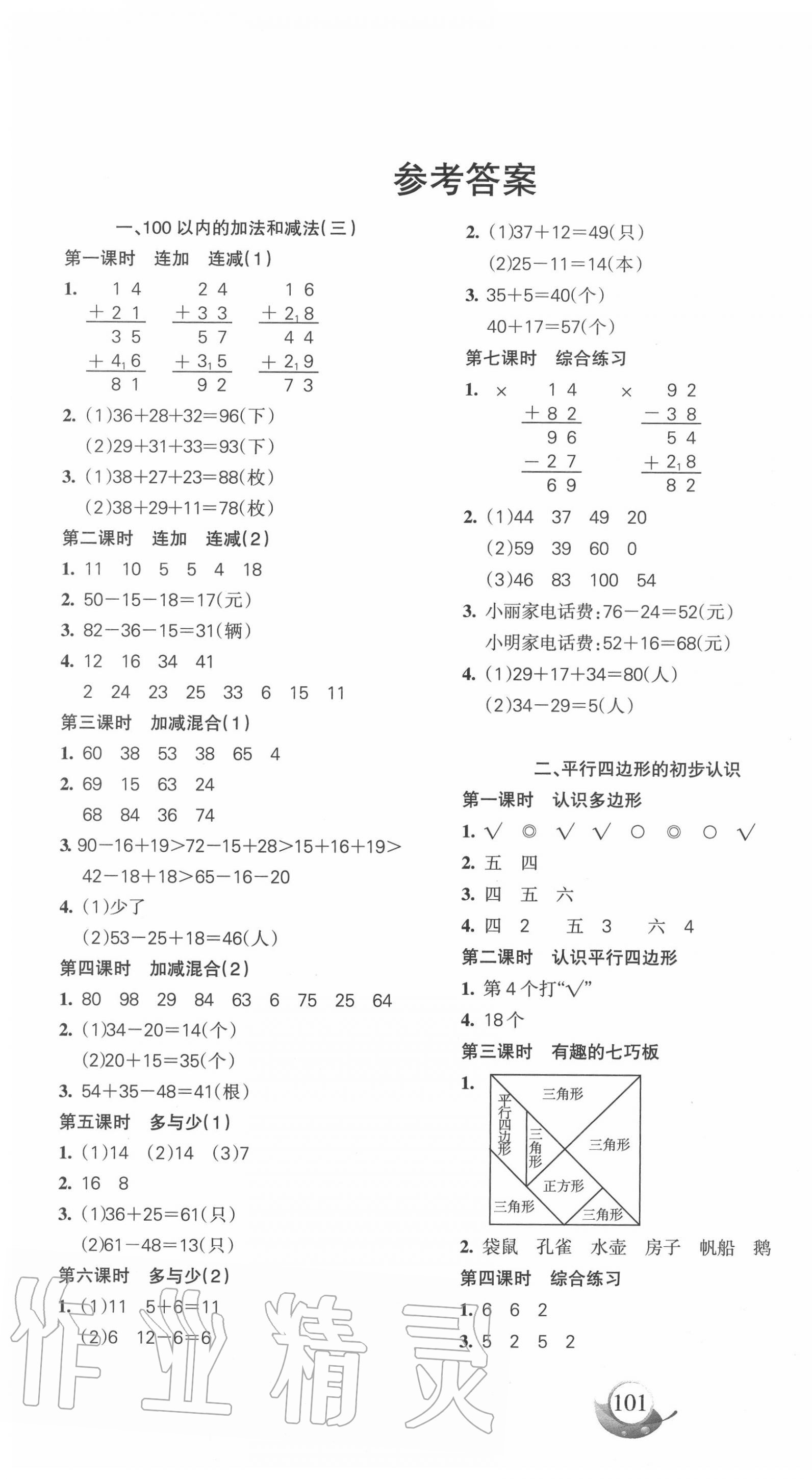 2020年名師三導(dǎo)學(xué)練考二年級數(shù)學(xué)上冊蘇教版 第1頁