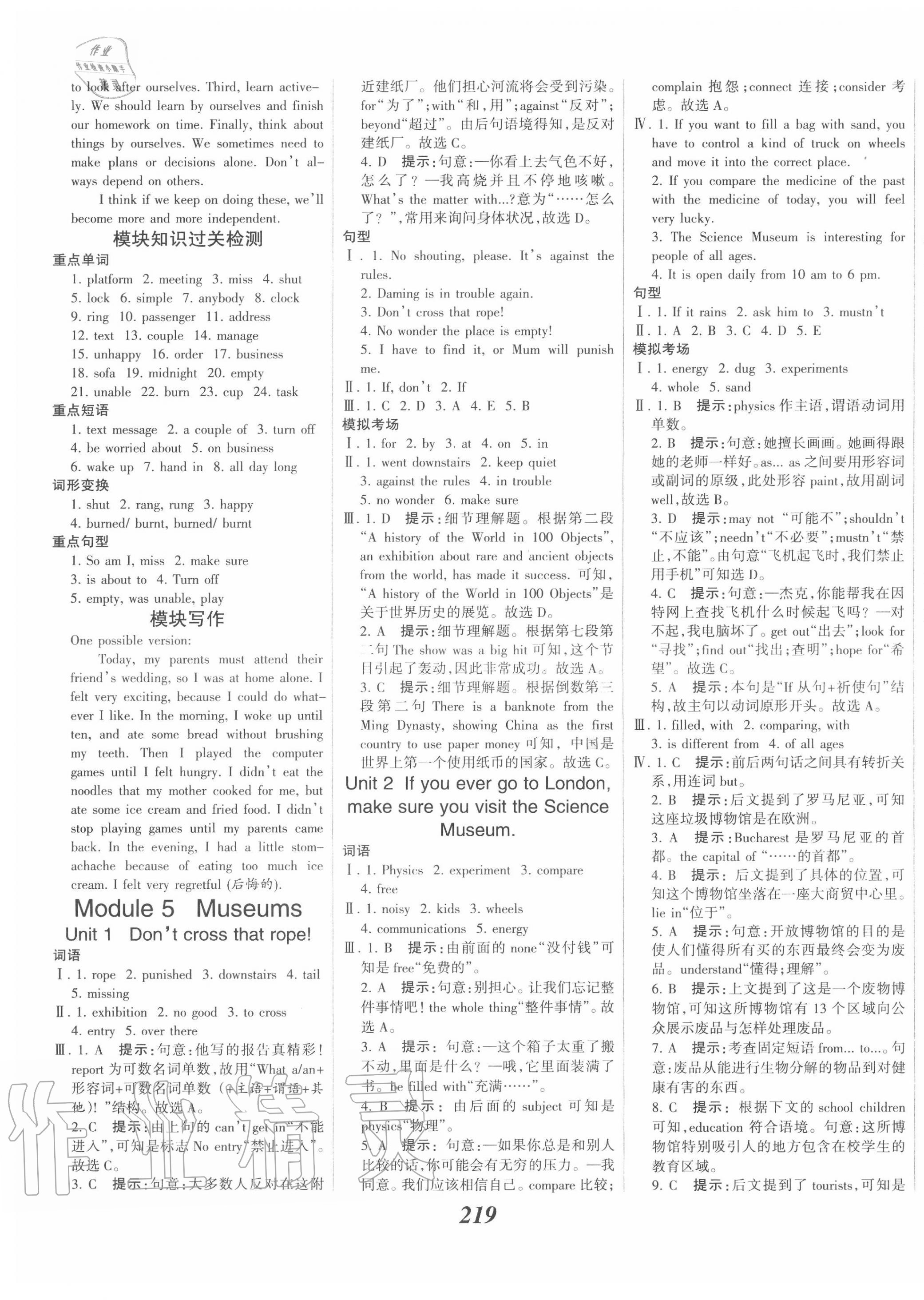 2020年全優(yōu)課堂考點集訓與滿分備考九年級英語全一冊外研版 第9頁