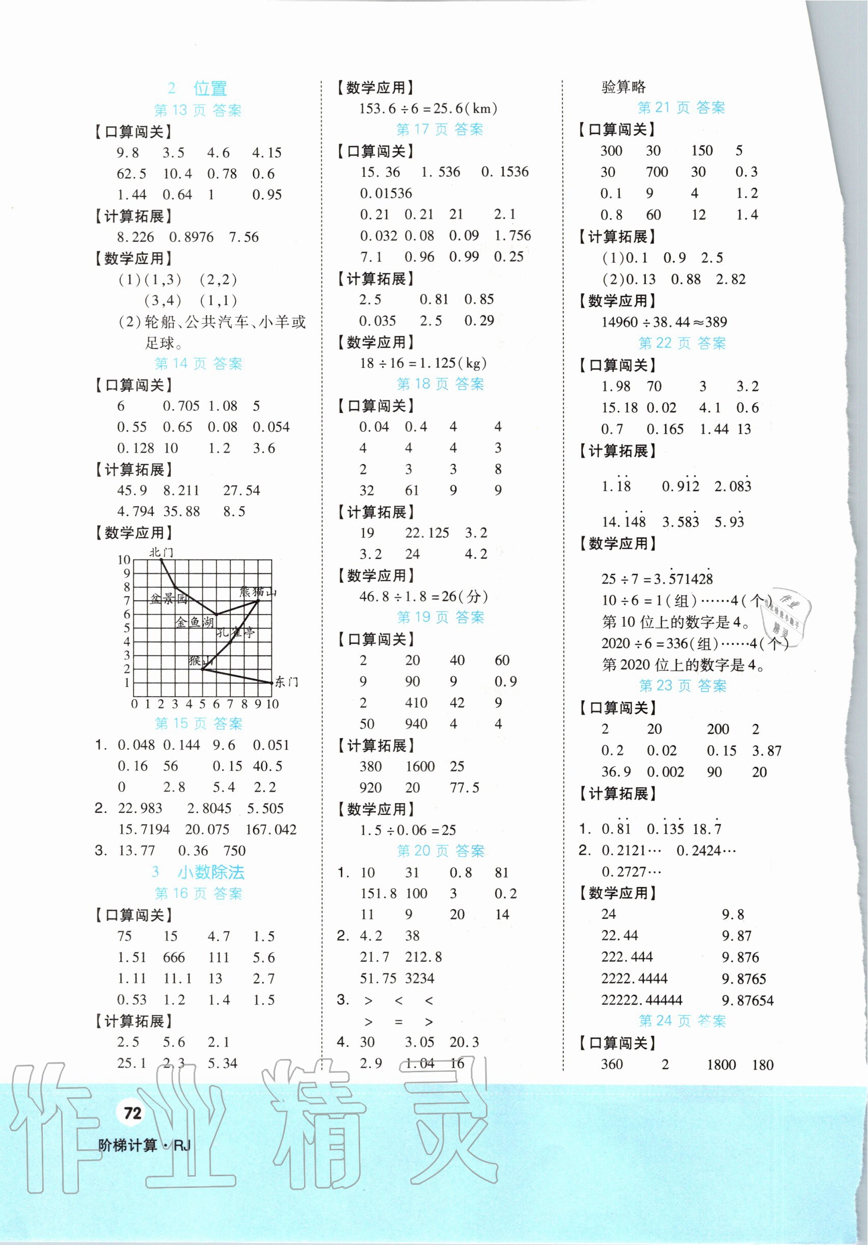 2020年階梯計算五年級數(shù)學(xué)上冊人教版 第2頁