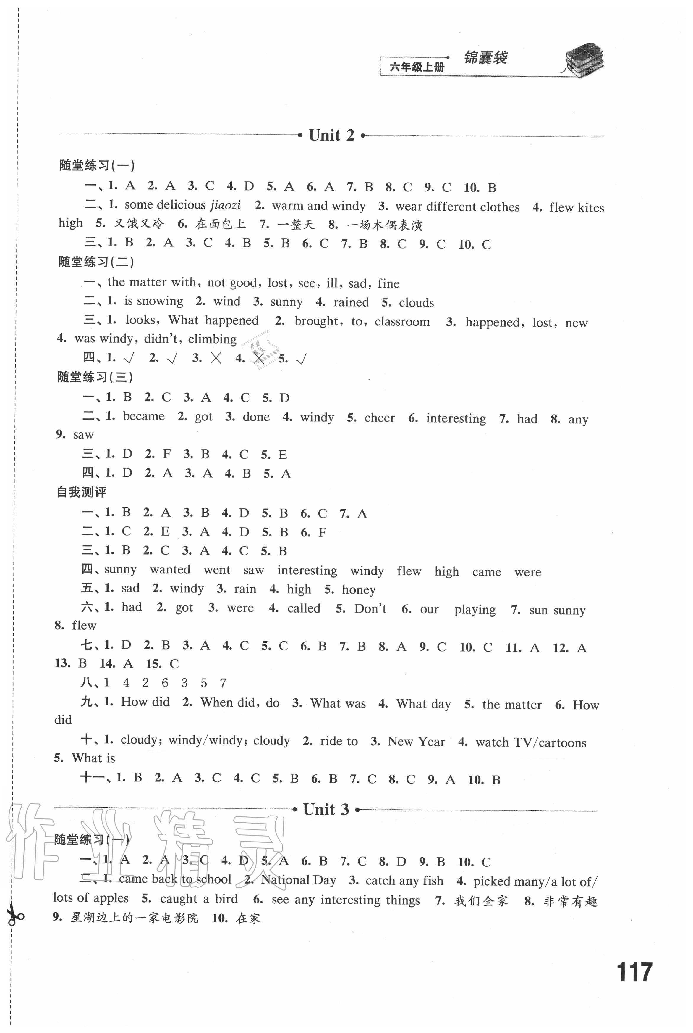 2020年同步练习六年级英语上册译林版江苏凤凰科学技术出版社 第2页