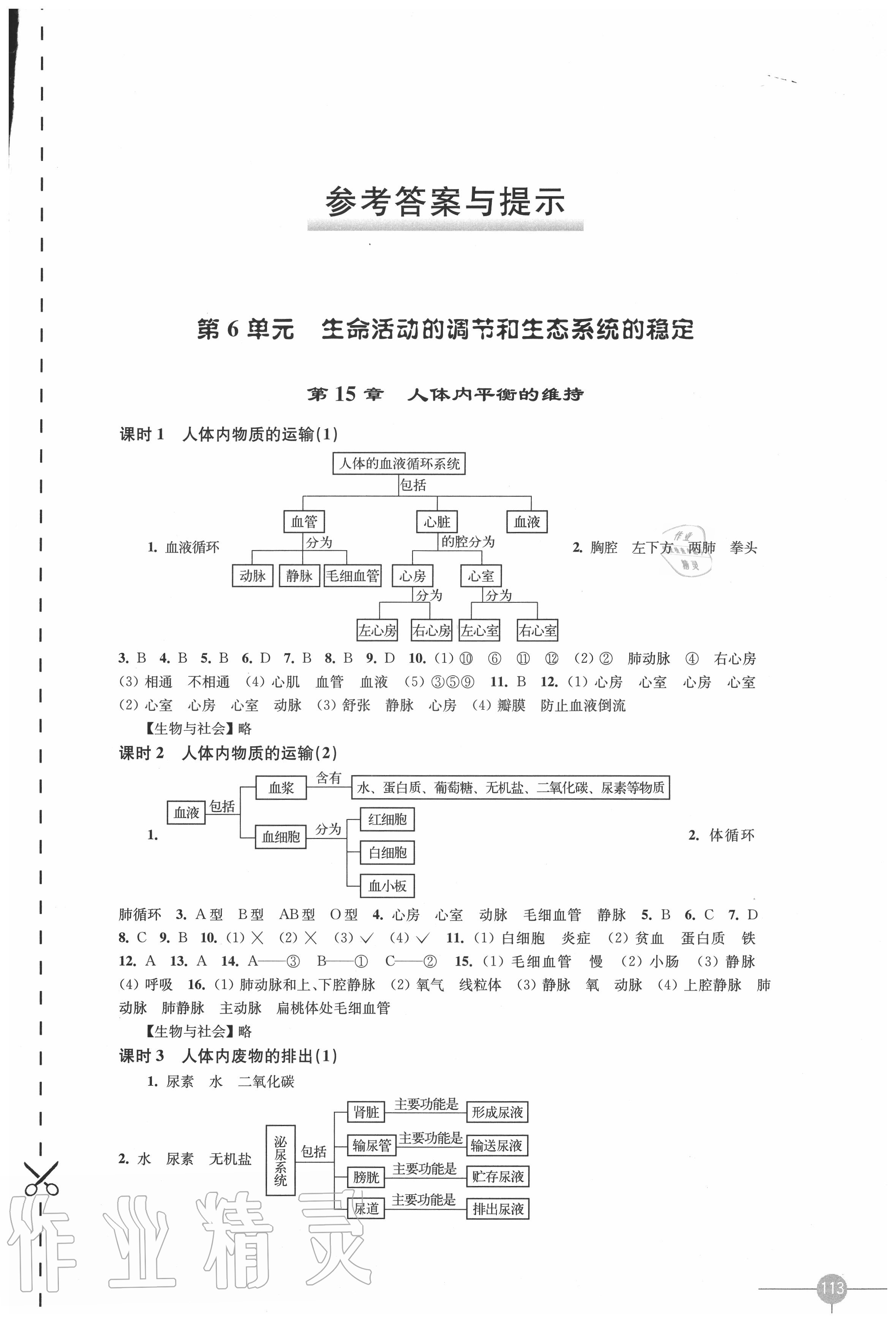 2020年课课练初中生物学八年级上册苏科版 第1页