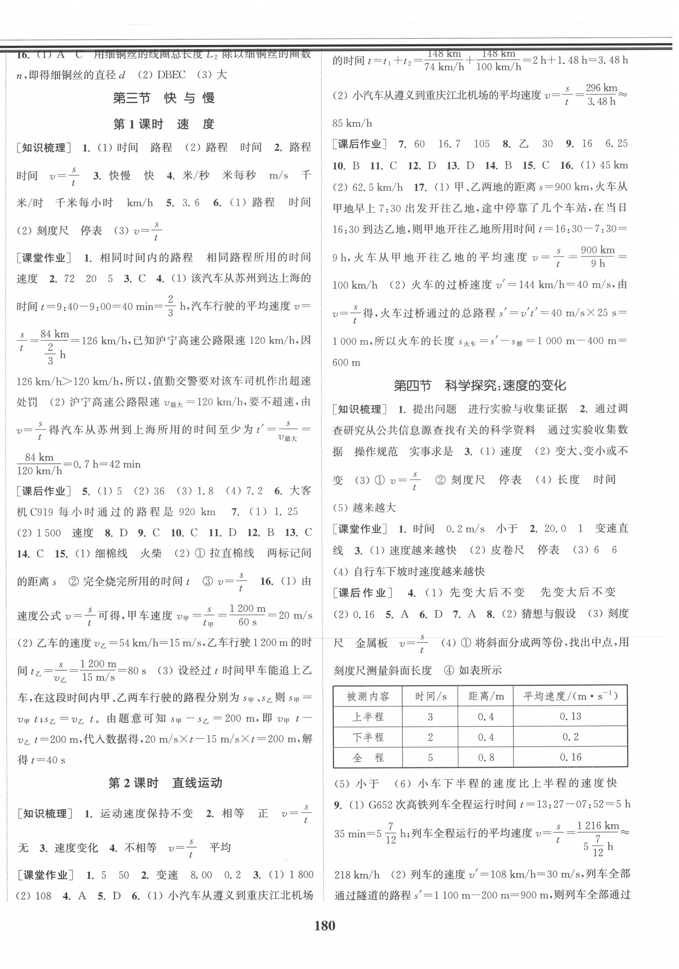 2020年通城學(xué)典課時(shí)作業(yè)本八年級(jí)物理上冊(cè)滬科版 第2頁(yè)