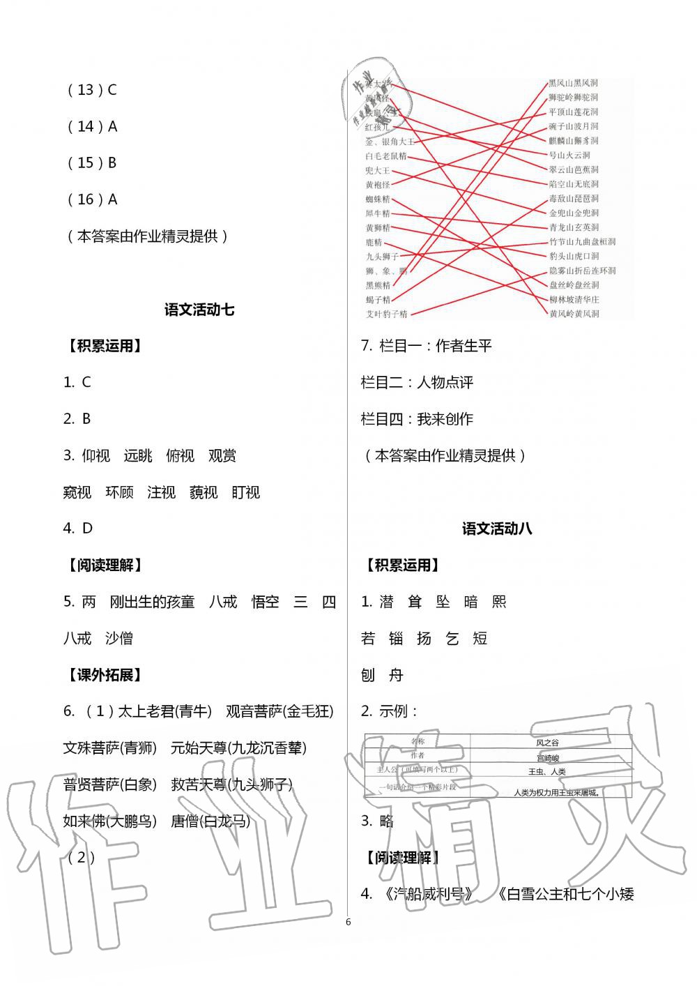 2020年優(yōu)佳學(xué)案暑假活動(dòng)七年級(jí)文綜 第6頁(yè)