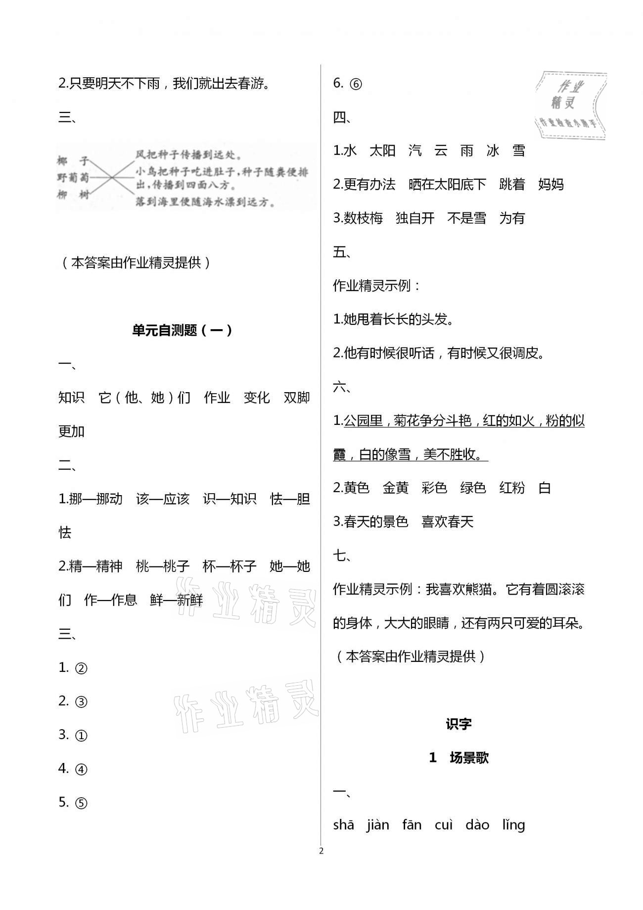 2020年練習(xí)與測(cè)試小學(xué)語(yǔ)文二年級(jí)上冊(cè)人教版提升版 第2頁(yè)