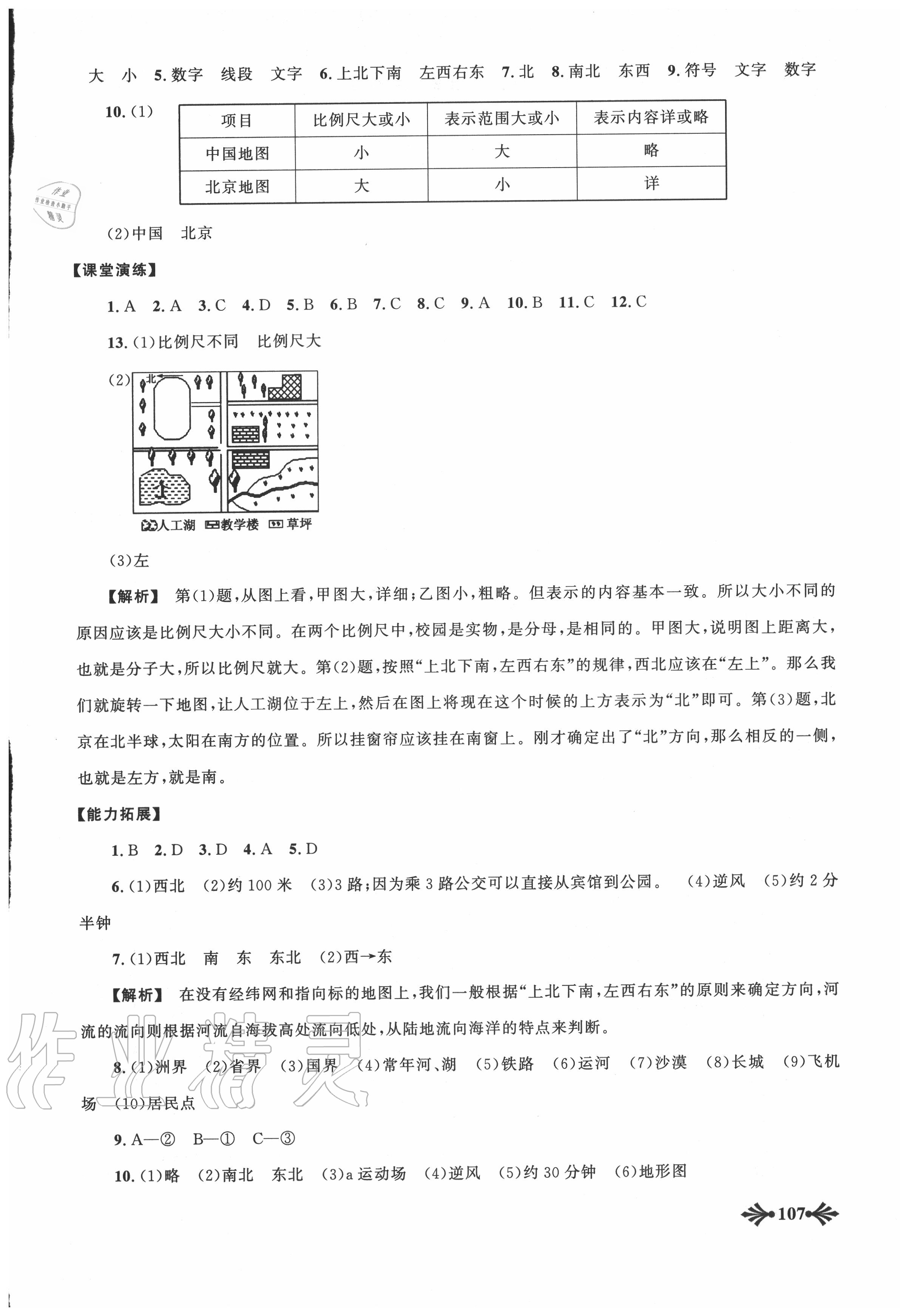 2020年自主學(xué)習(xí)當(dāng)堂反饋七年級(jí)地理上冊(cè)人教版 參考答案第5頁(yè)