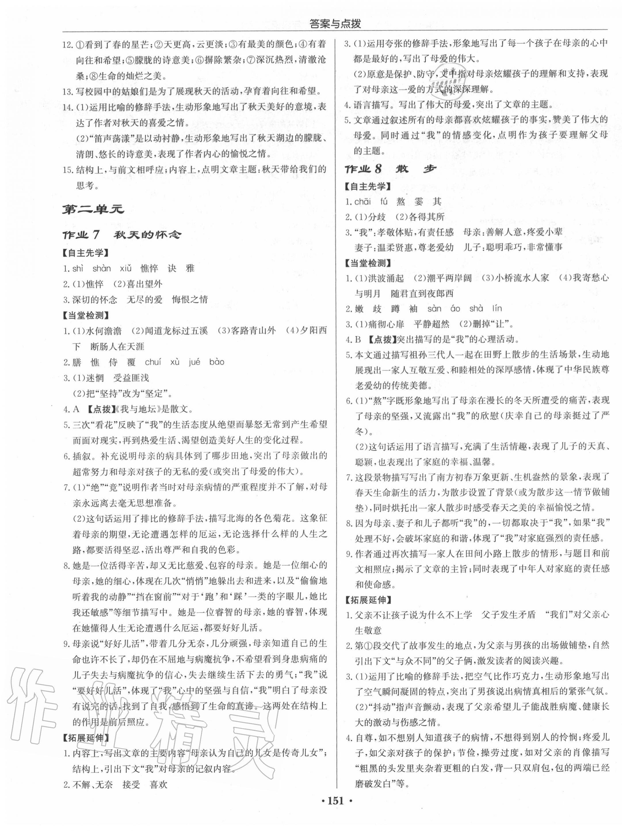 2020年啟東中學作業(yè)本七年級語文上冊人教版徐州專版 第3頁