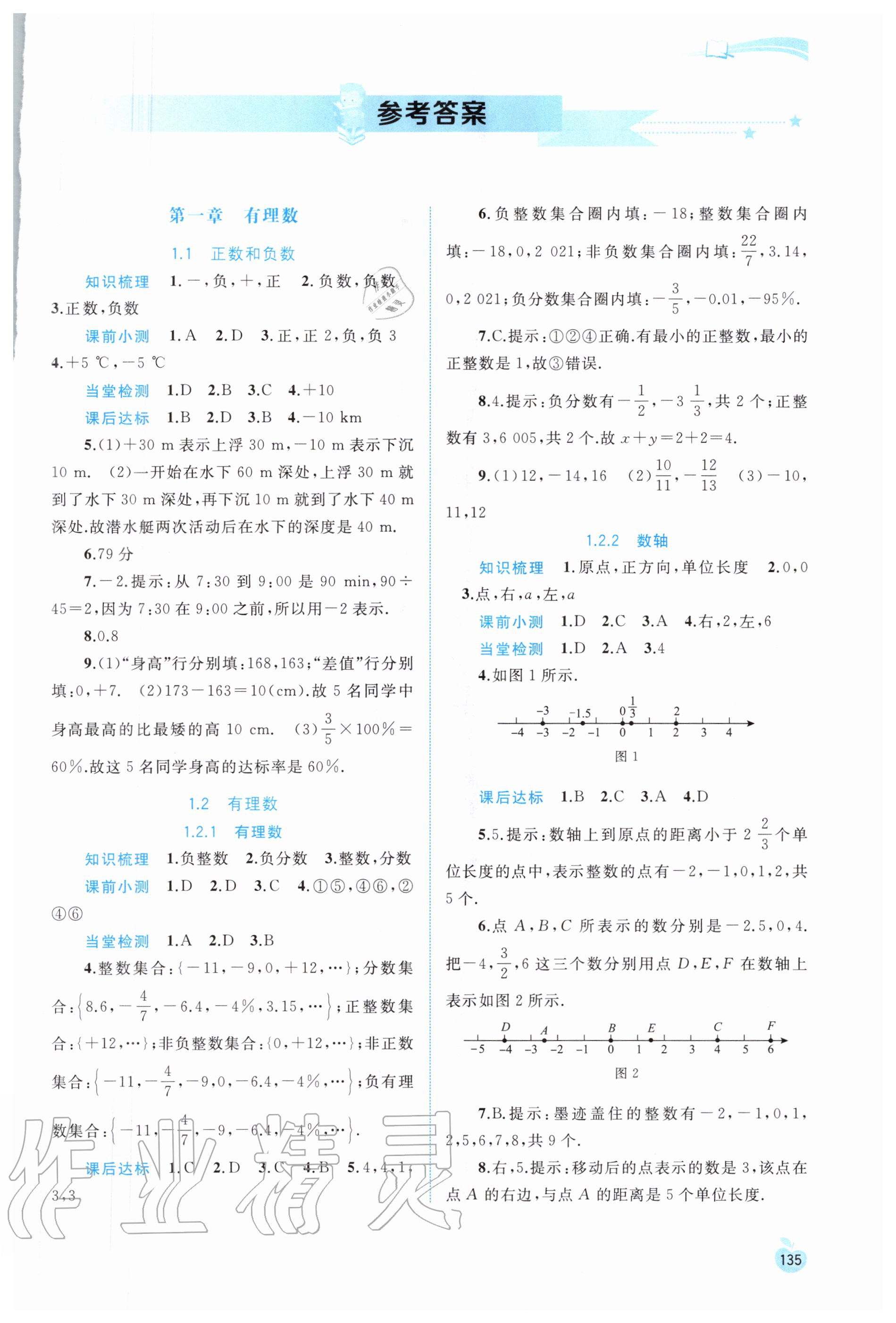 2020年新課程學(xué)習(xí)與測評同步學(xué)習(xí)七年級數(shù)學(xué)上冊人教版 第1頁