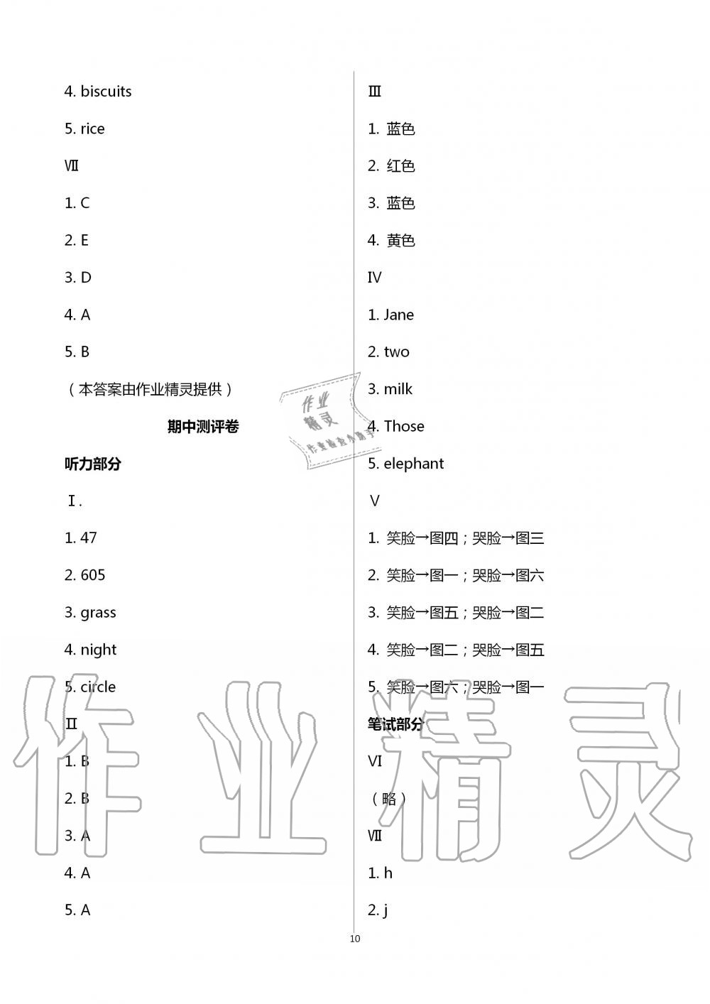 2020年同步实践评价课程基础训练四年级英语上册湘少版湖南少年儿童出版社 第10页