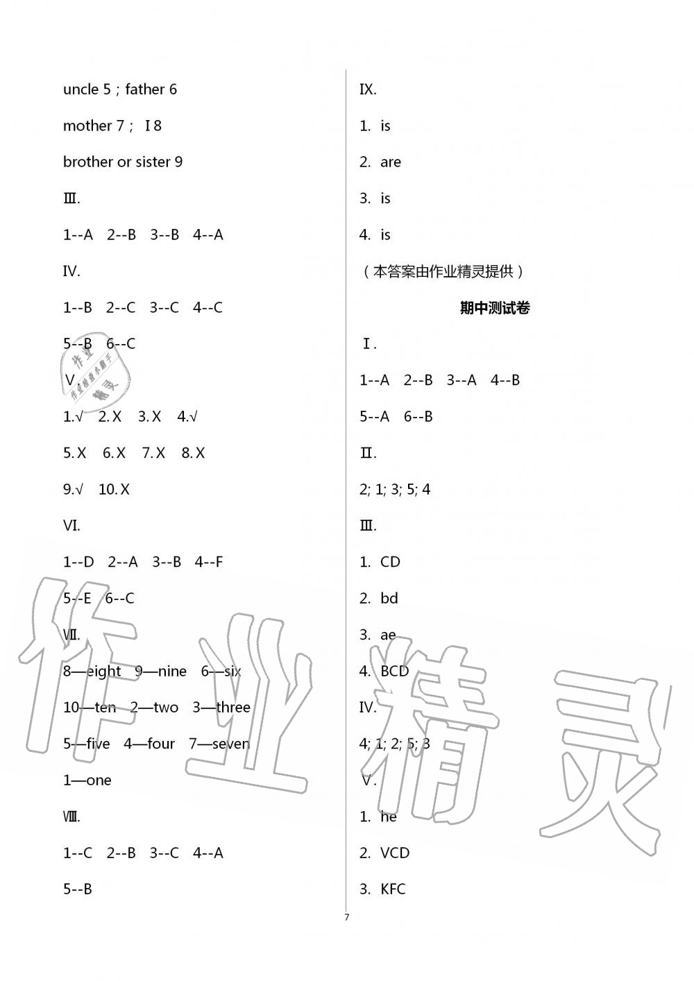 2020年同步實(shí)踐評(píng)價(jià)課程基礎(chǔ)訓(xùn)練三年級(jí)英語(yǔ)上冊(cè)湘少版湖南少年兒童出版社 第7頁(yè)