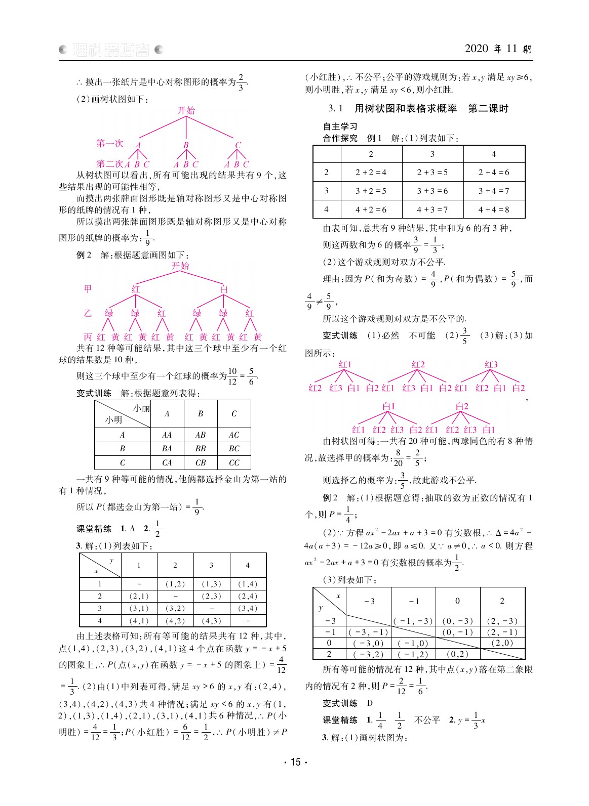 2020年理科愛好者九年級(jí)數(shù)學(xué)北師大版 參考答案第14頁(yè)