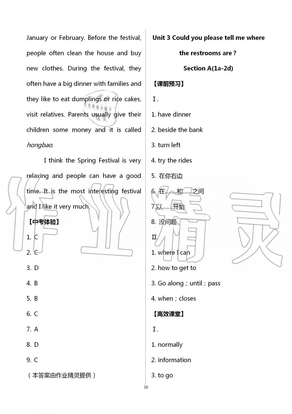 2020年人教金學典同步解析與測評九年級英語全一冊人教版重慶專版 第16頁